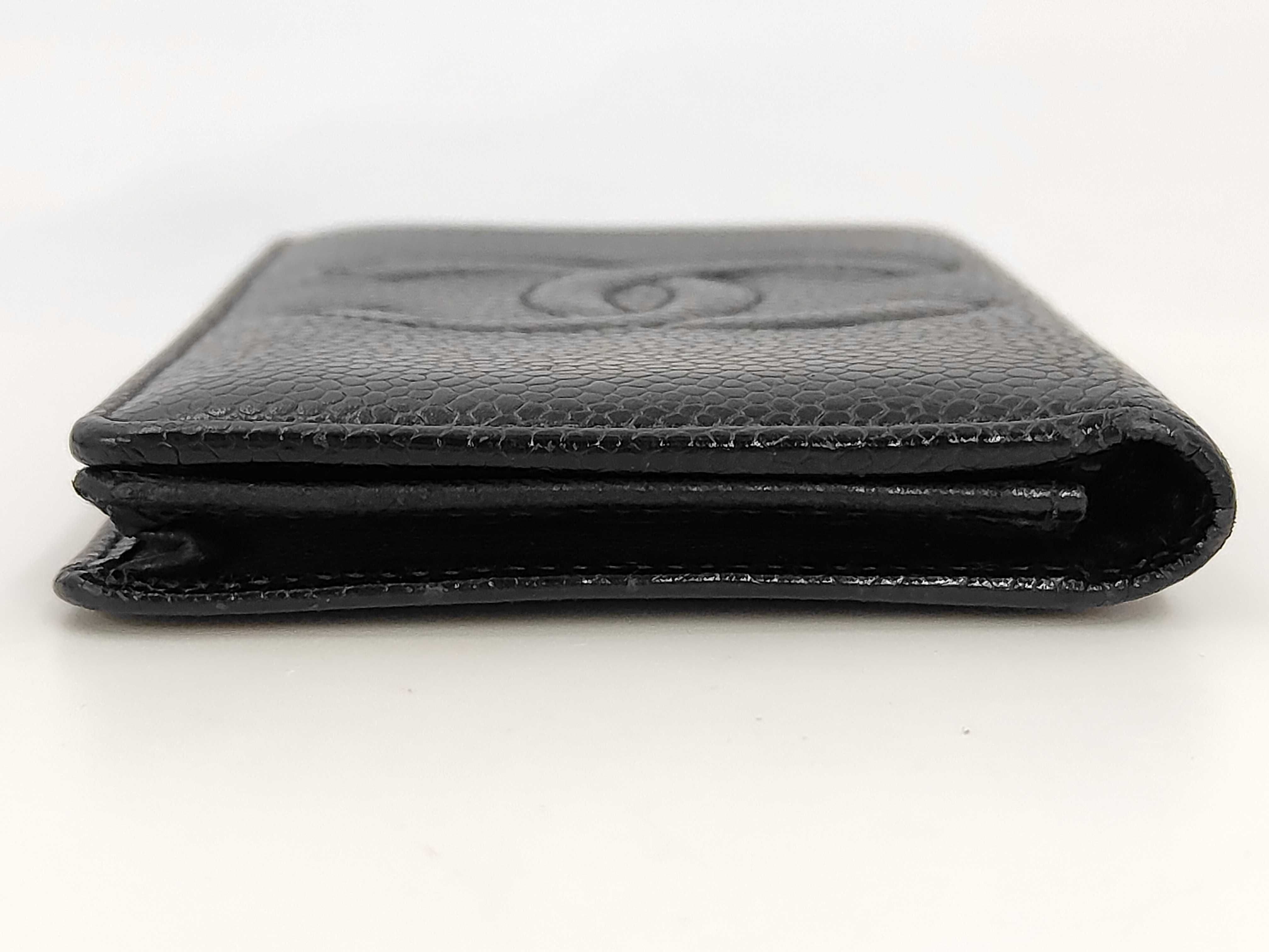 Caviar Skin Coco Mark Card Case (Card Case, Pass Case, Business Card Holder) — view 4