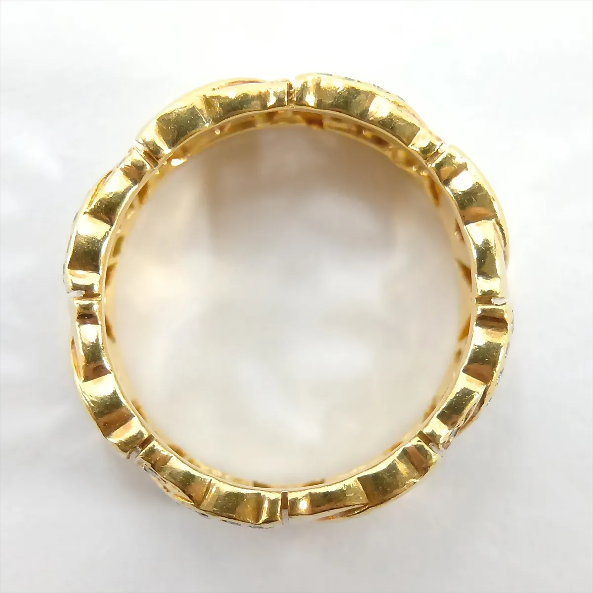 Entrelacés Half Diamond Ring, 750 (PG), 7.2g, Size 52, 750796. (Note: — view 6