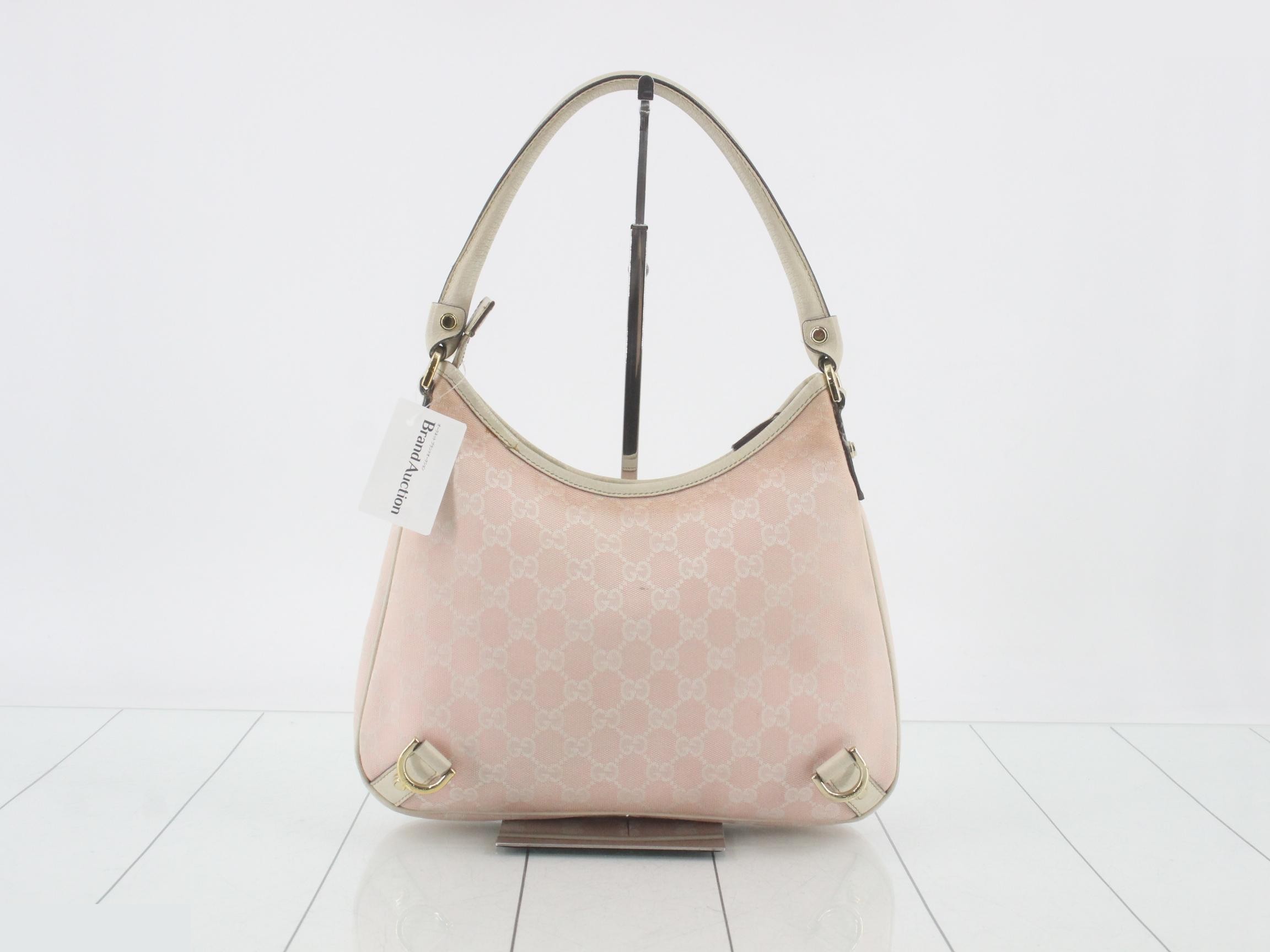 GG Canvas Abby D-Ring White x Pink — view 2