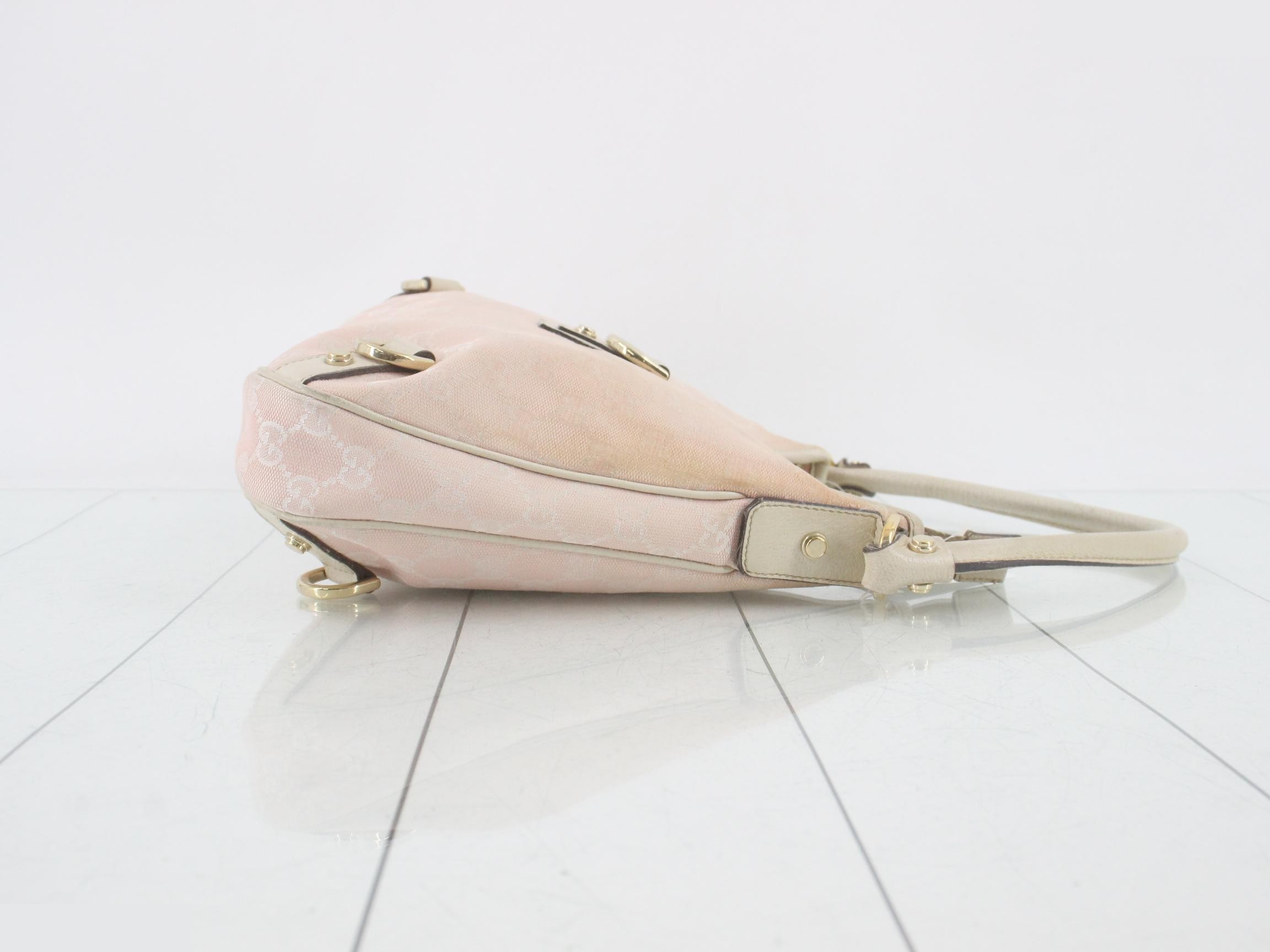GG Canvas Abby D-Ring White x Pink — view 3