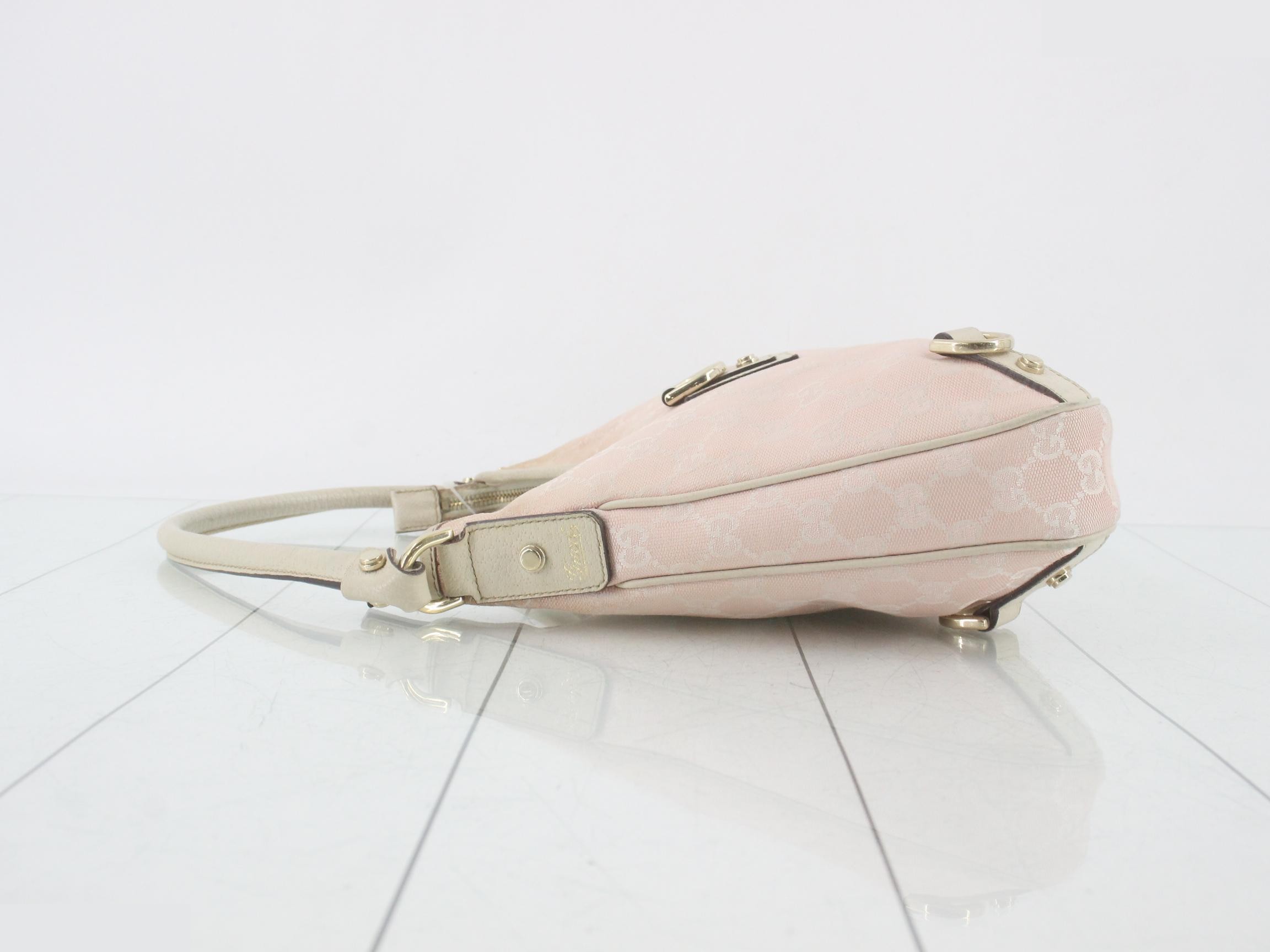 GG Canvas Abby D-Ring White x Pink — view 4