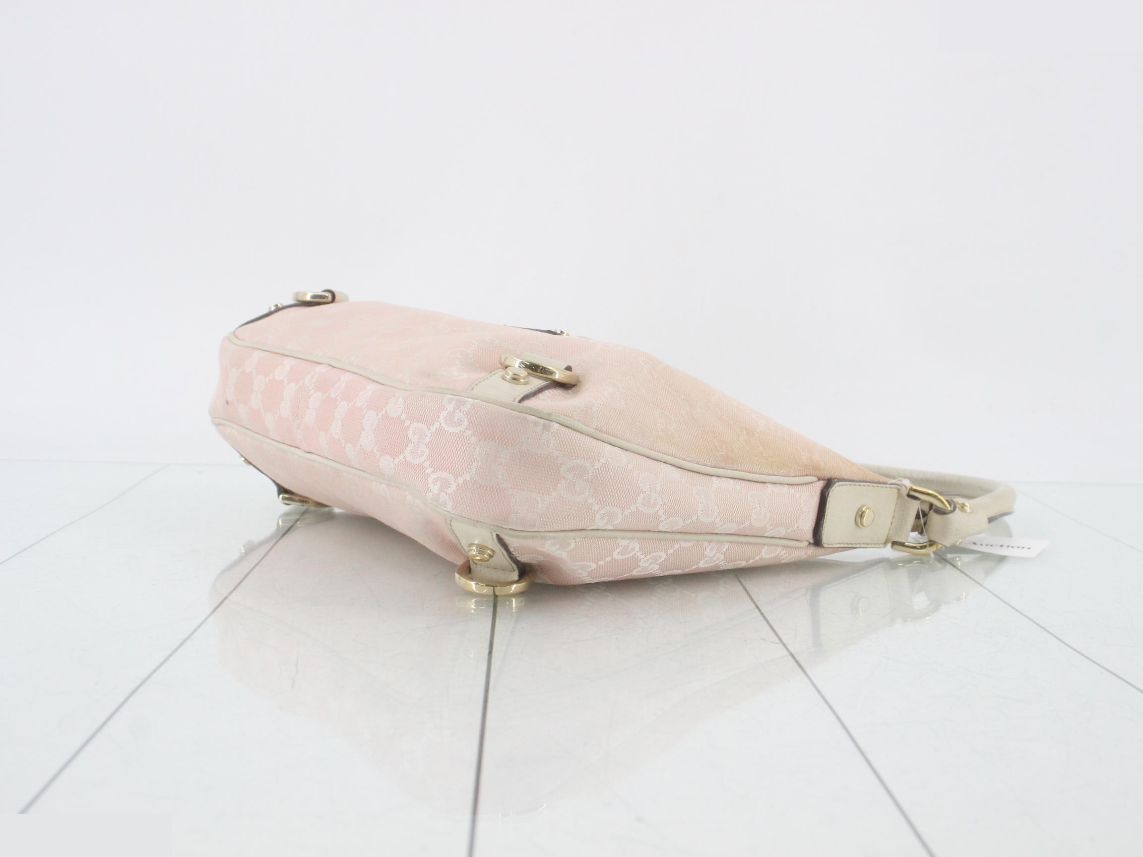 GG Canvas Abby D-Ring White x Pink — view 6