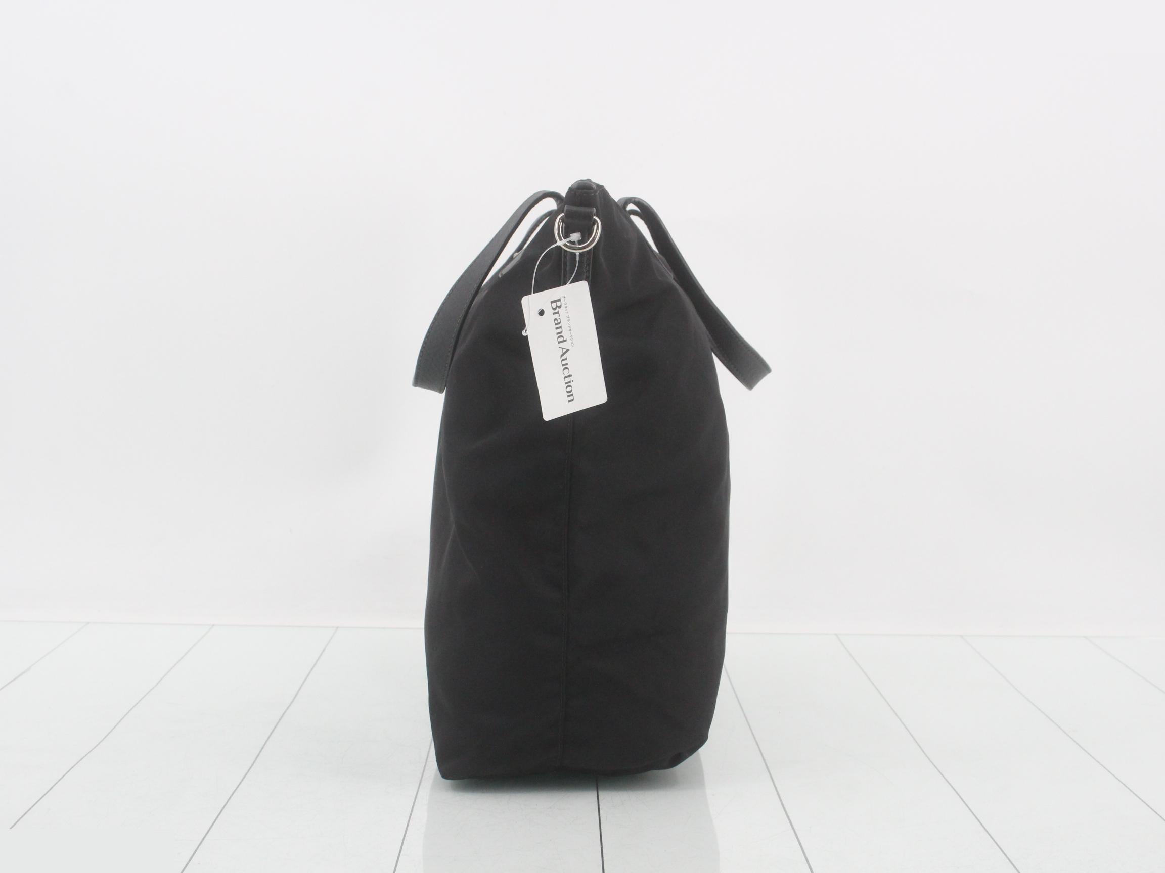 Tessuto Triangle Plate Tote Bag, Black — view 3
