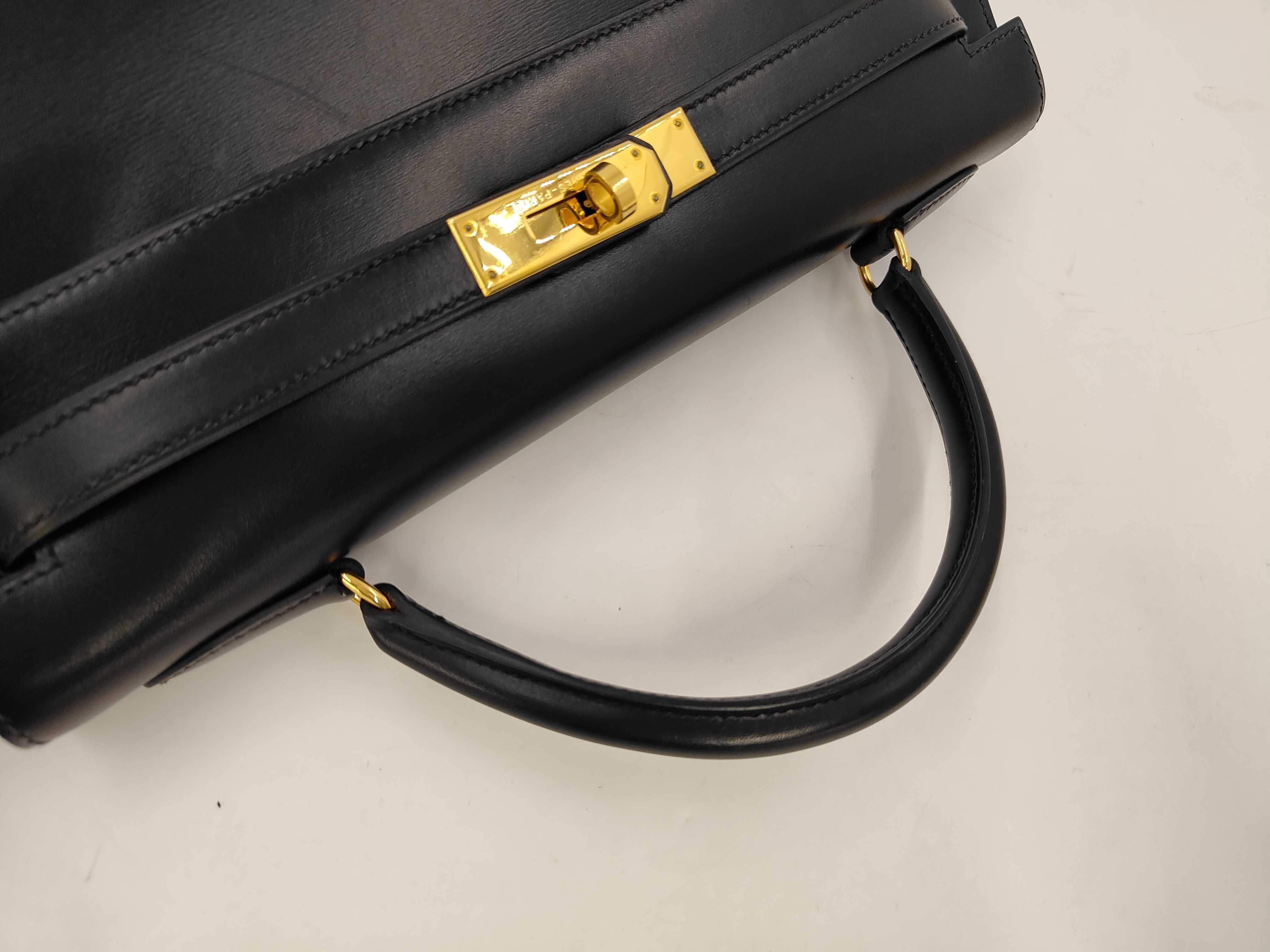 Kelly 32 Box Calf Handbag with Z Stamp — view 3