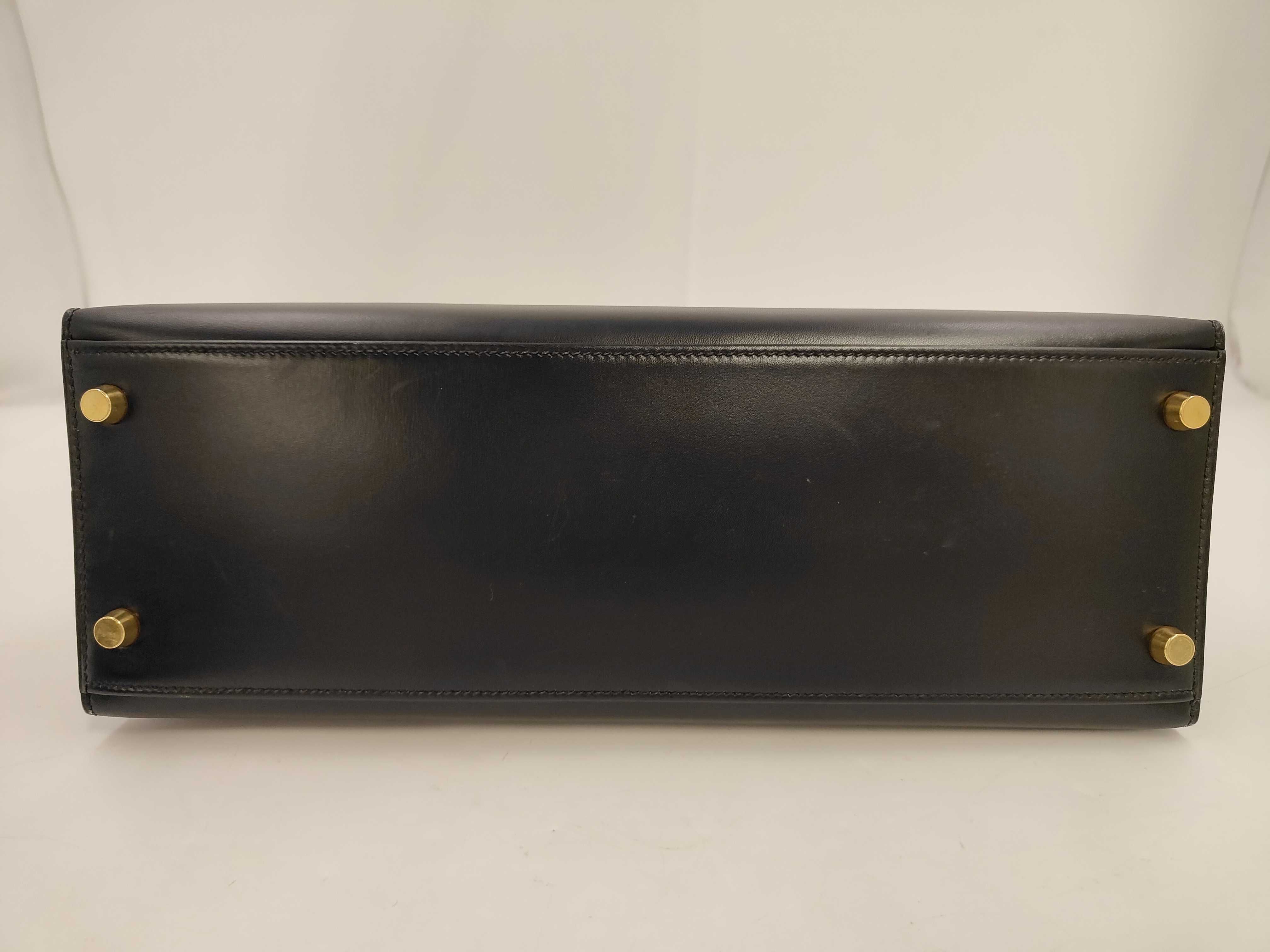 Kelly 32 Box Calf Handbag with Z Stamp — view 6