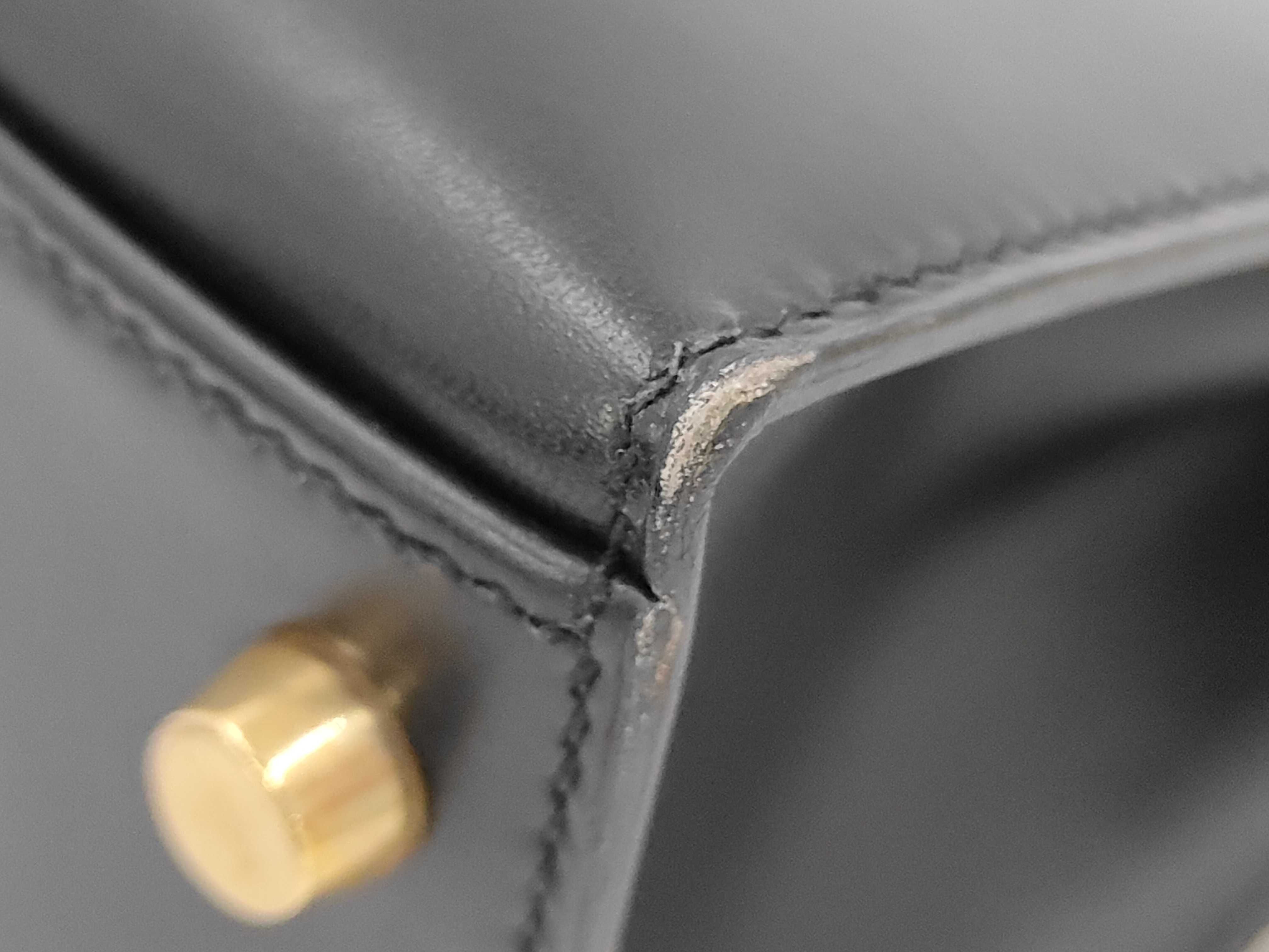 Kelly 32 Box Calf Handbag with Z Stamp — view 7