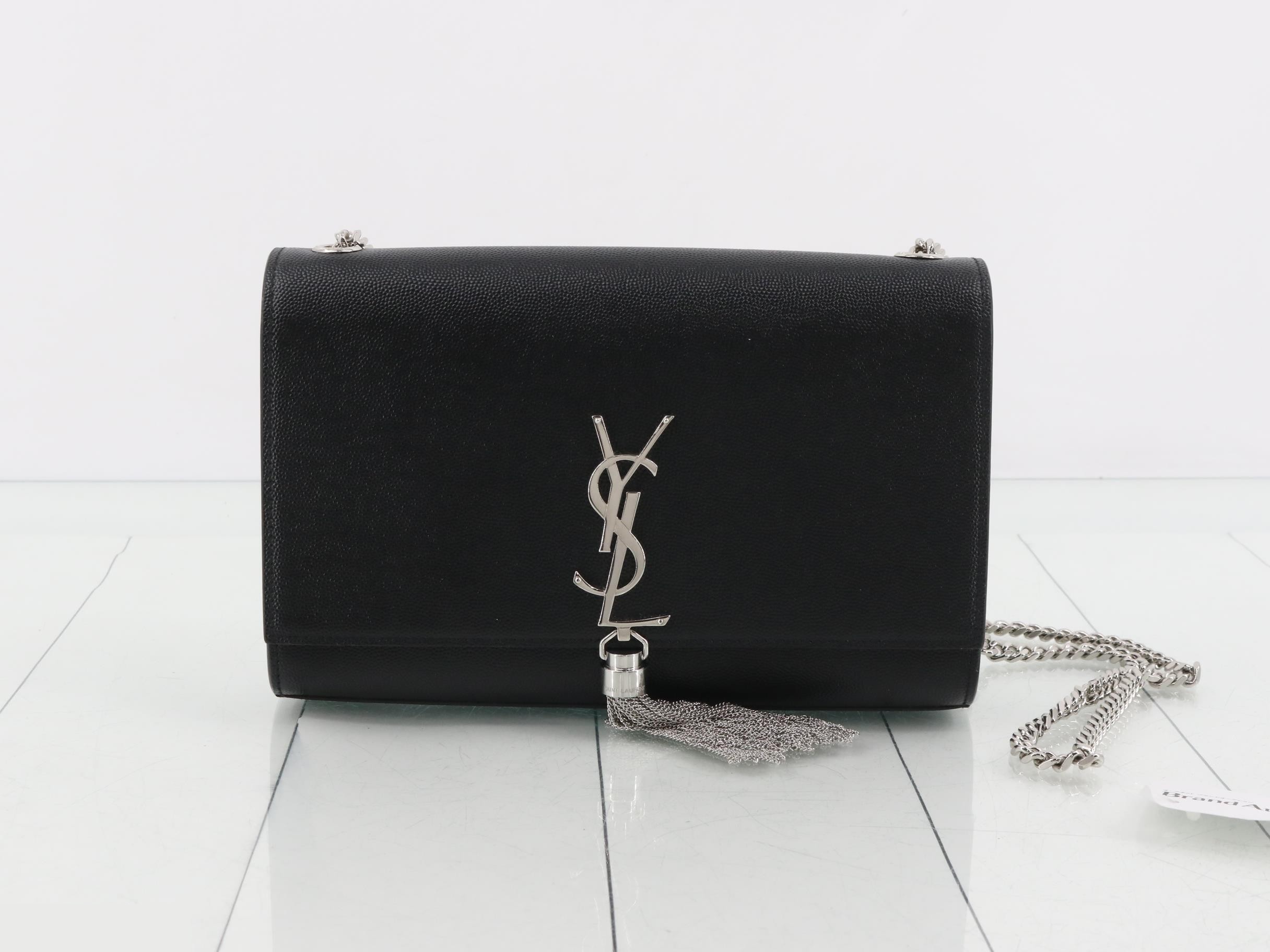 Kate Tassel Chain Shoulder Bag, Black, 354119