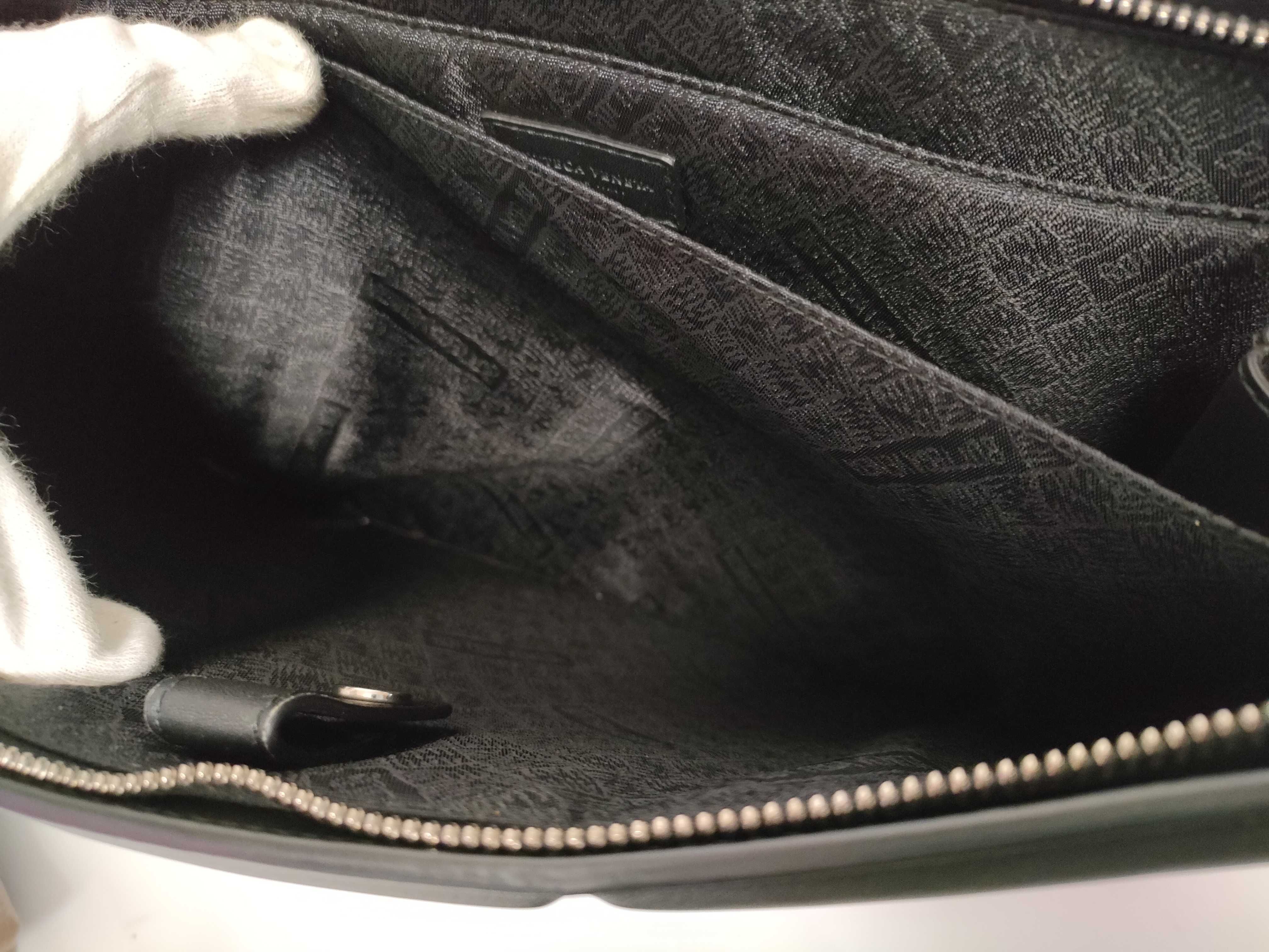 Block Padded Leather Document Case Clutch Bag — view 11