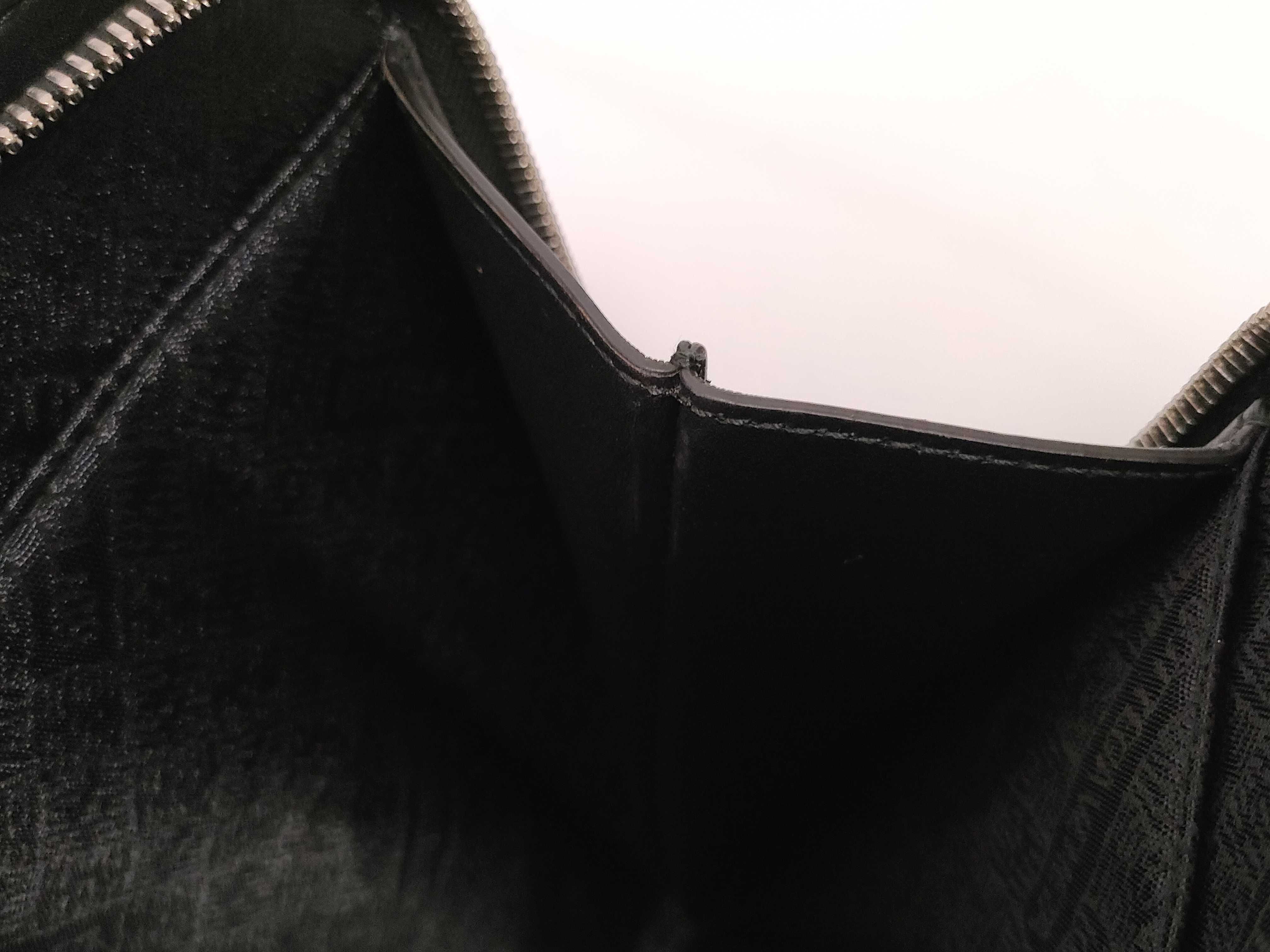 Block Padded Leather Document Case Clutch Bag — view 12
