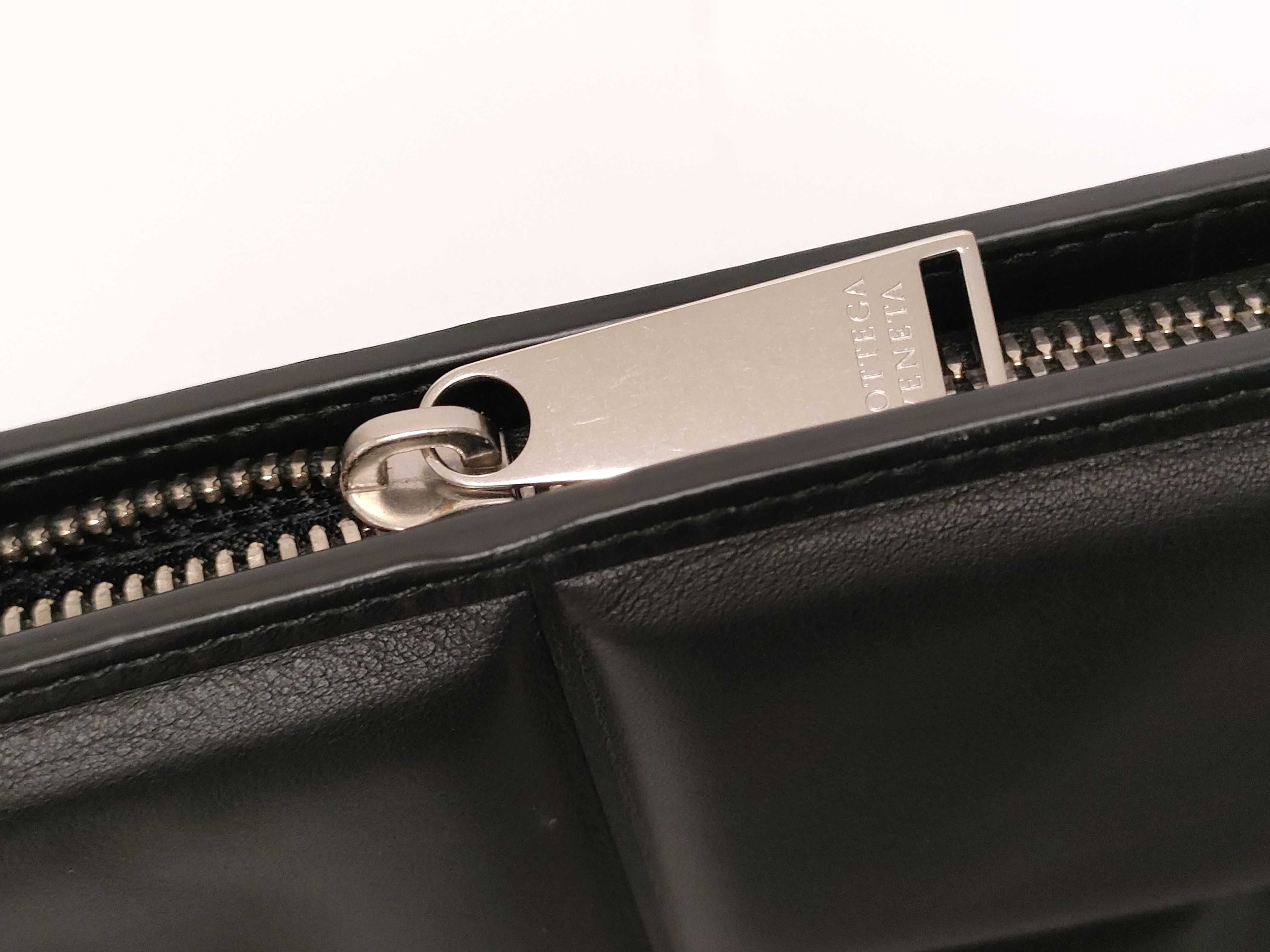 Block Padded Leather Document Case Clutch Bag — view 7