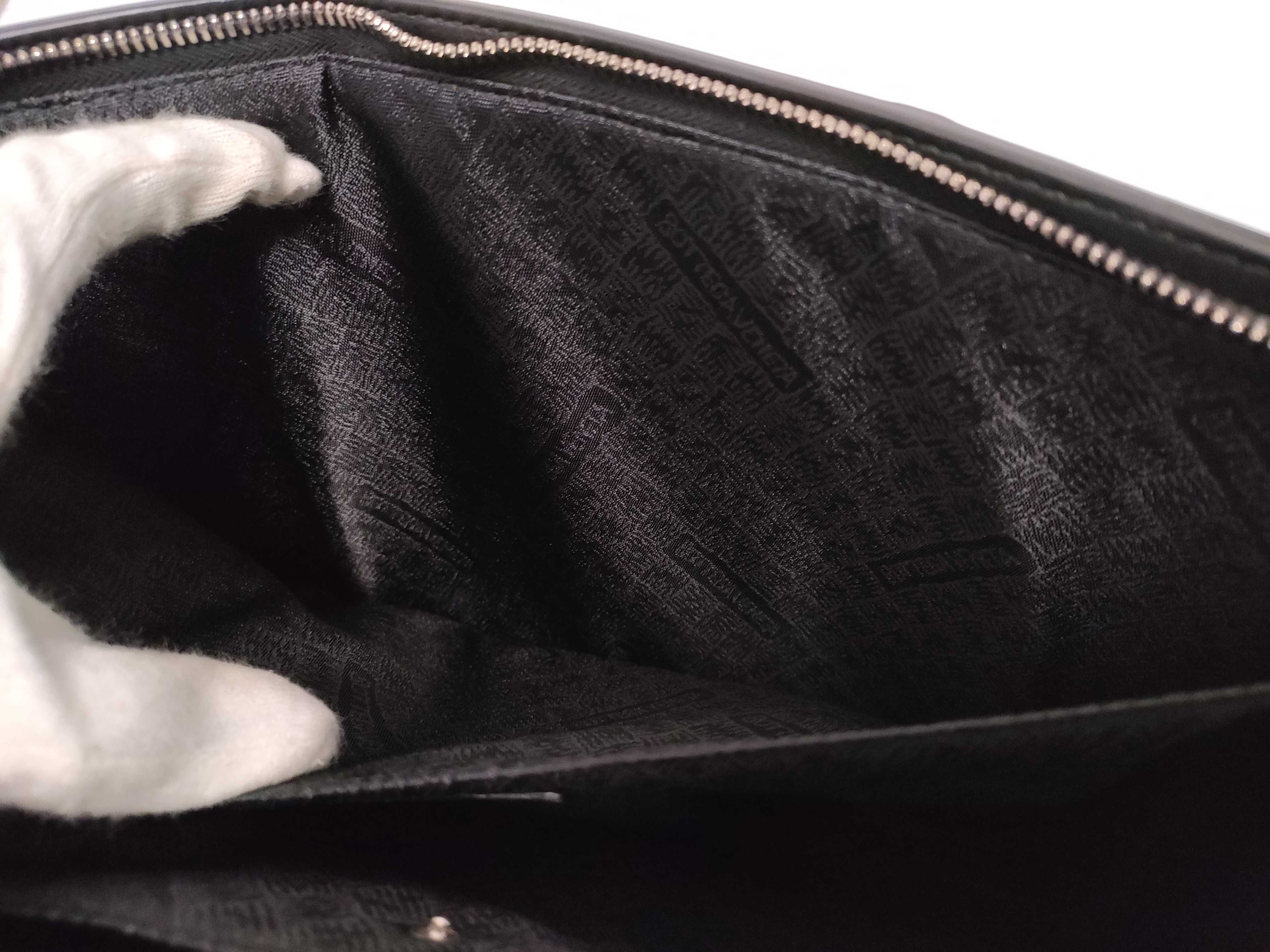 Block Padded Leather Document Case Clutch Bag — view 10