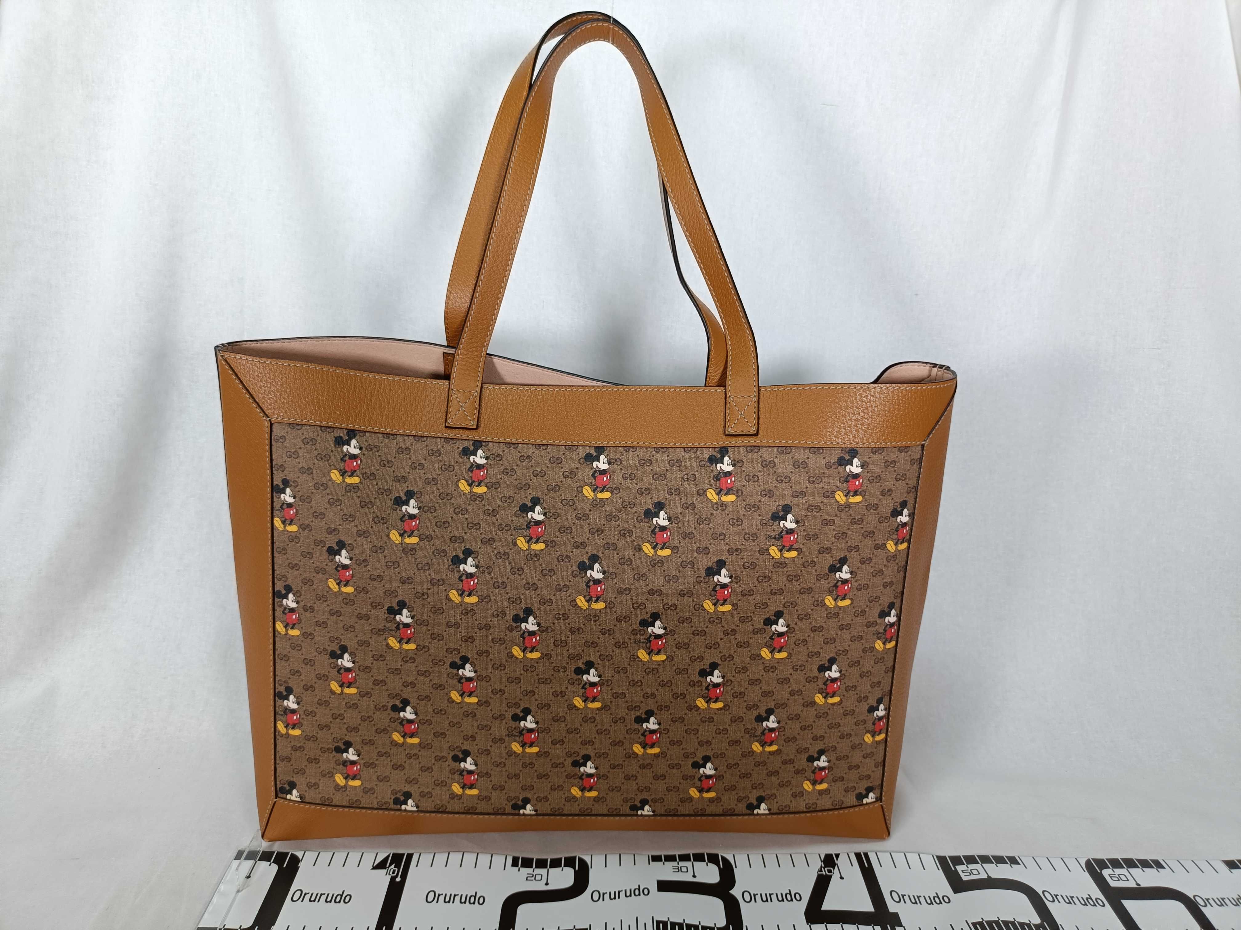 x Disney Mini GG Supreme PVC x Leather Tote Bag, Brown, 547947 Tote Bag — view 2