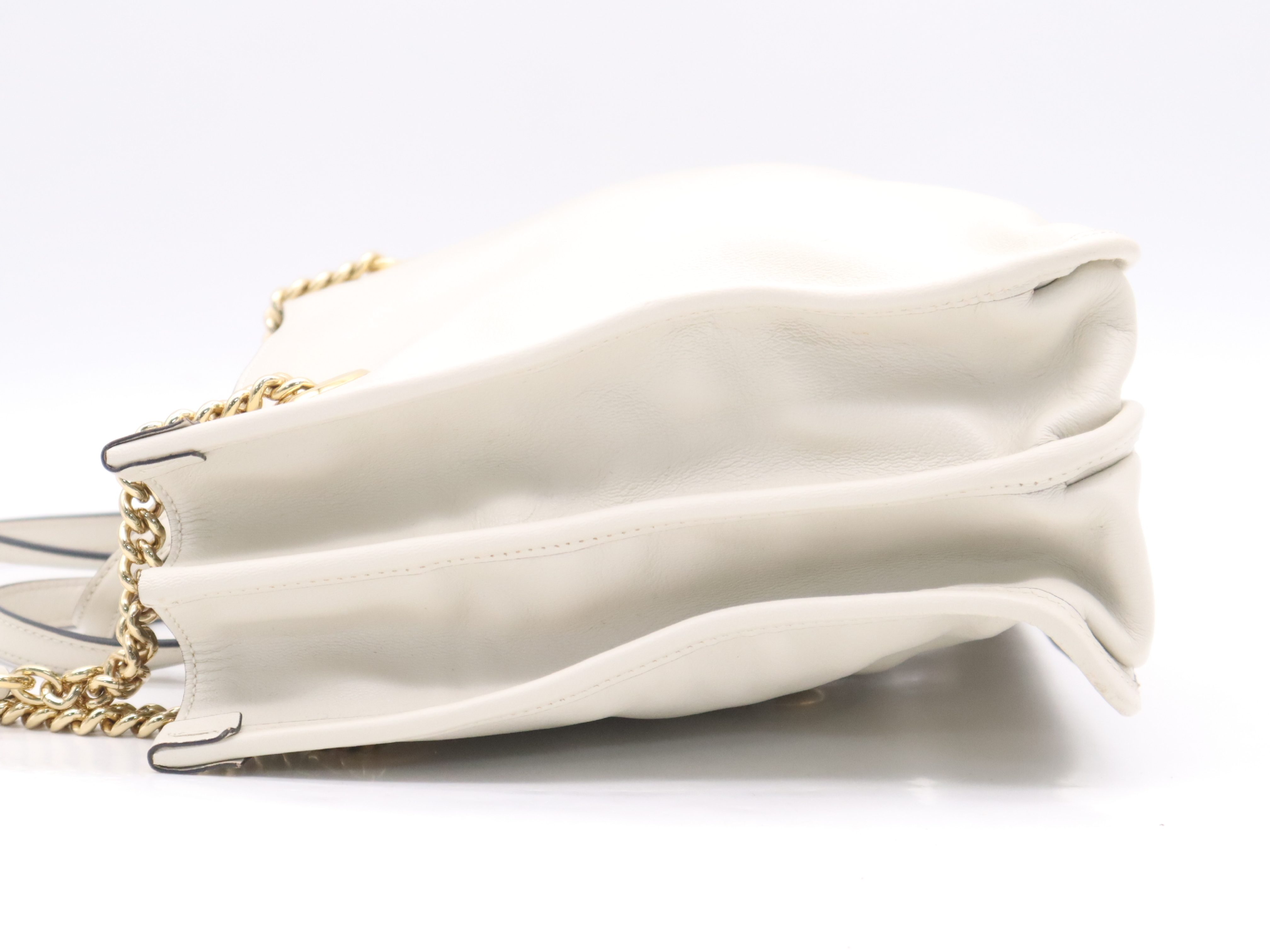 621144 Horsebit 1955 Medium Tote Bag, Leather, Ivory, with Dust Bag. — view 3