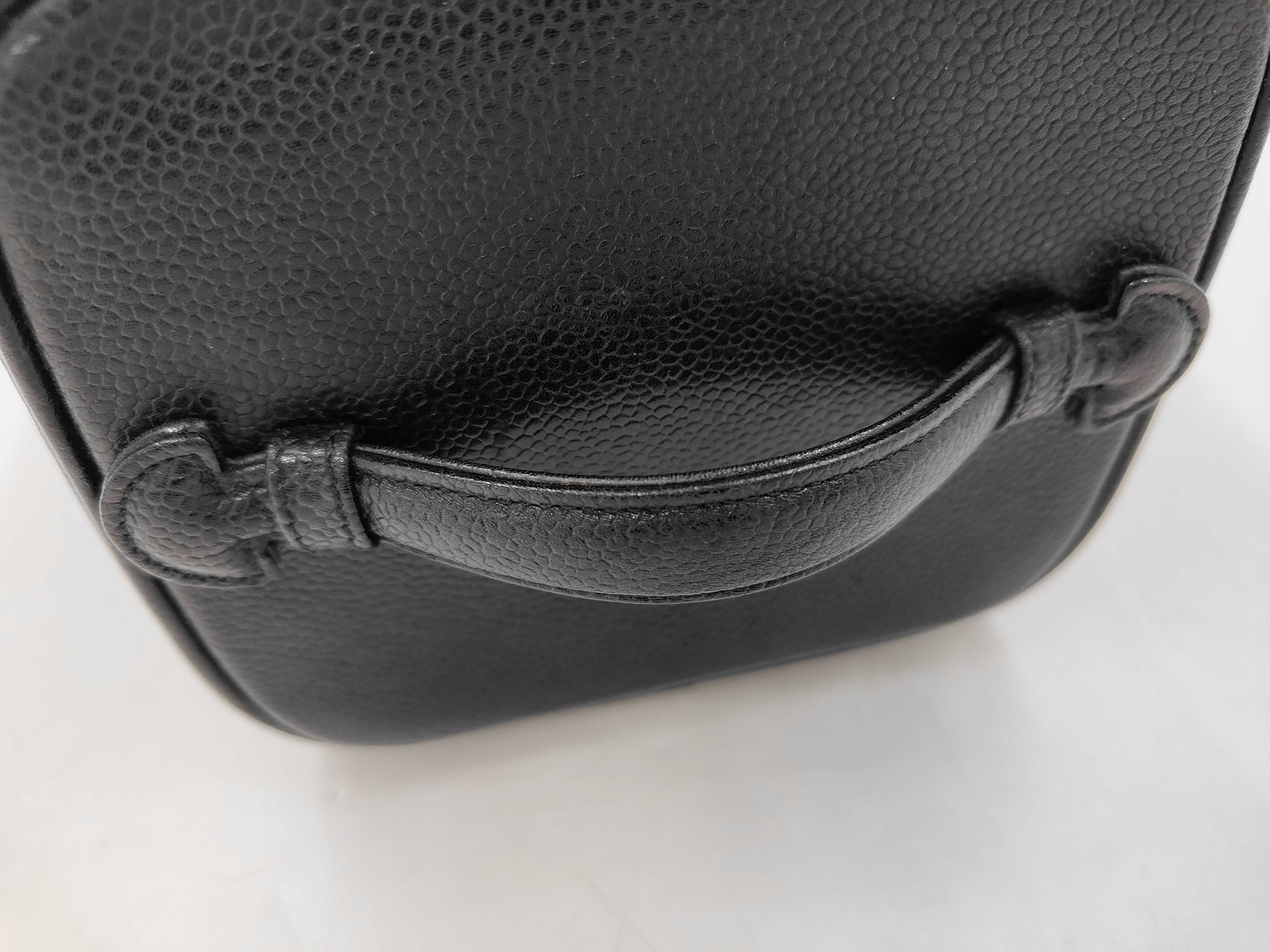 Coco Mark Caviar Skin Vanity Bag, Black with Gold Hardware — view 4