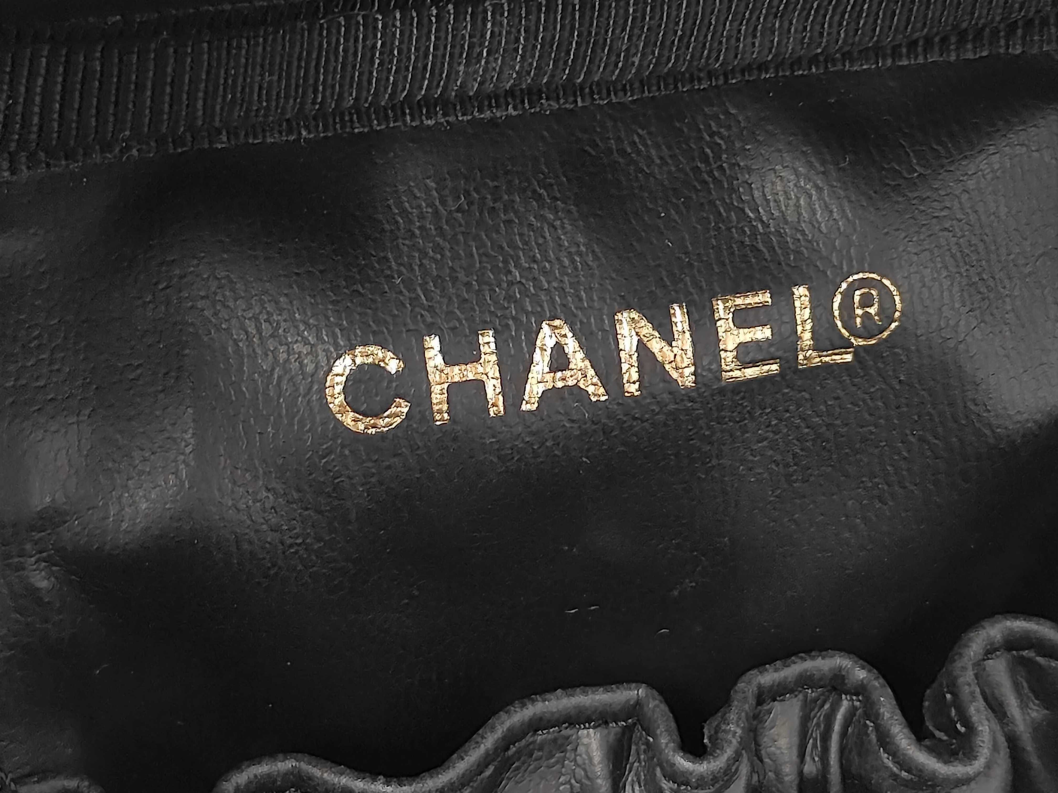Coco Mark Caviar Skin Vanity Bag, Black with Gold Hardware — view 10