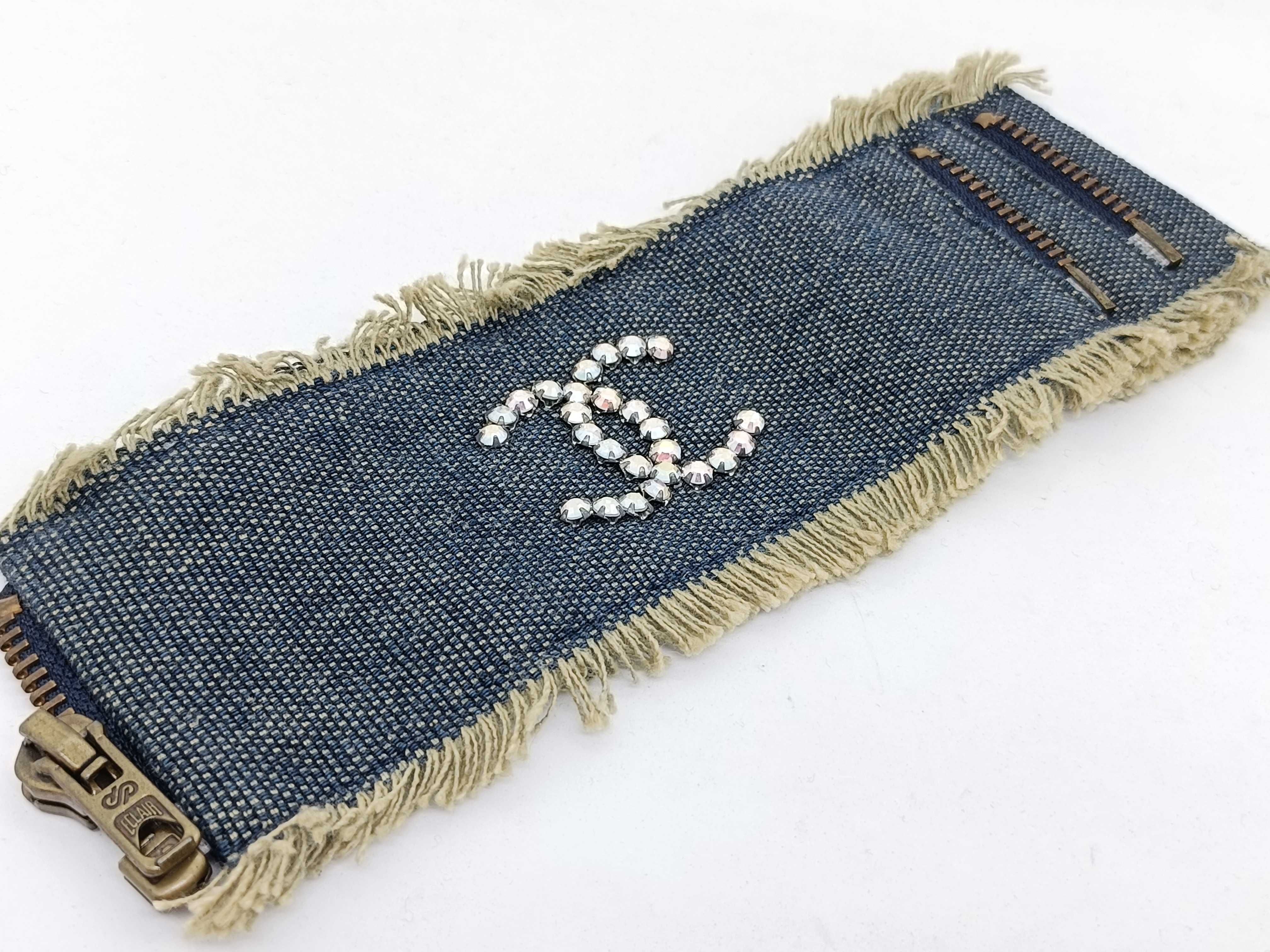 Denim Rhinestone Coco Mark Bracelet (Bracelet/Bangle) — view 10