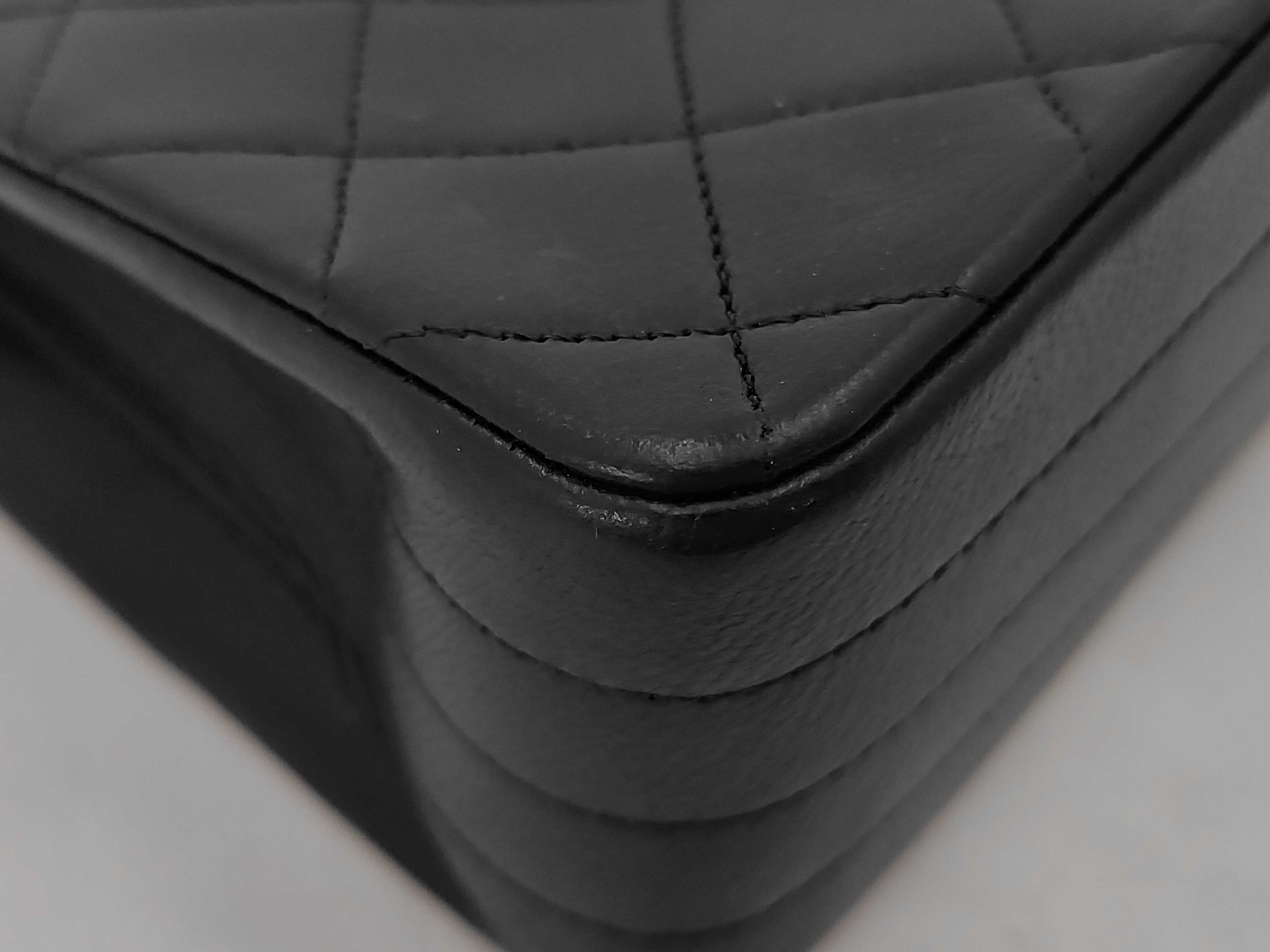 Matelassé Chain Lambskin Black Shoulder Bag with GP Hardware — view 3