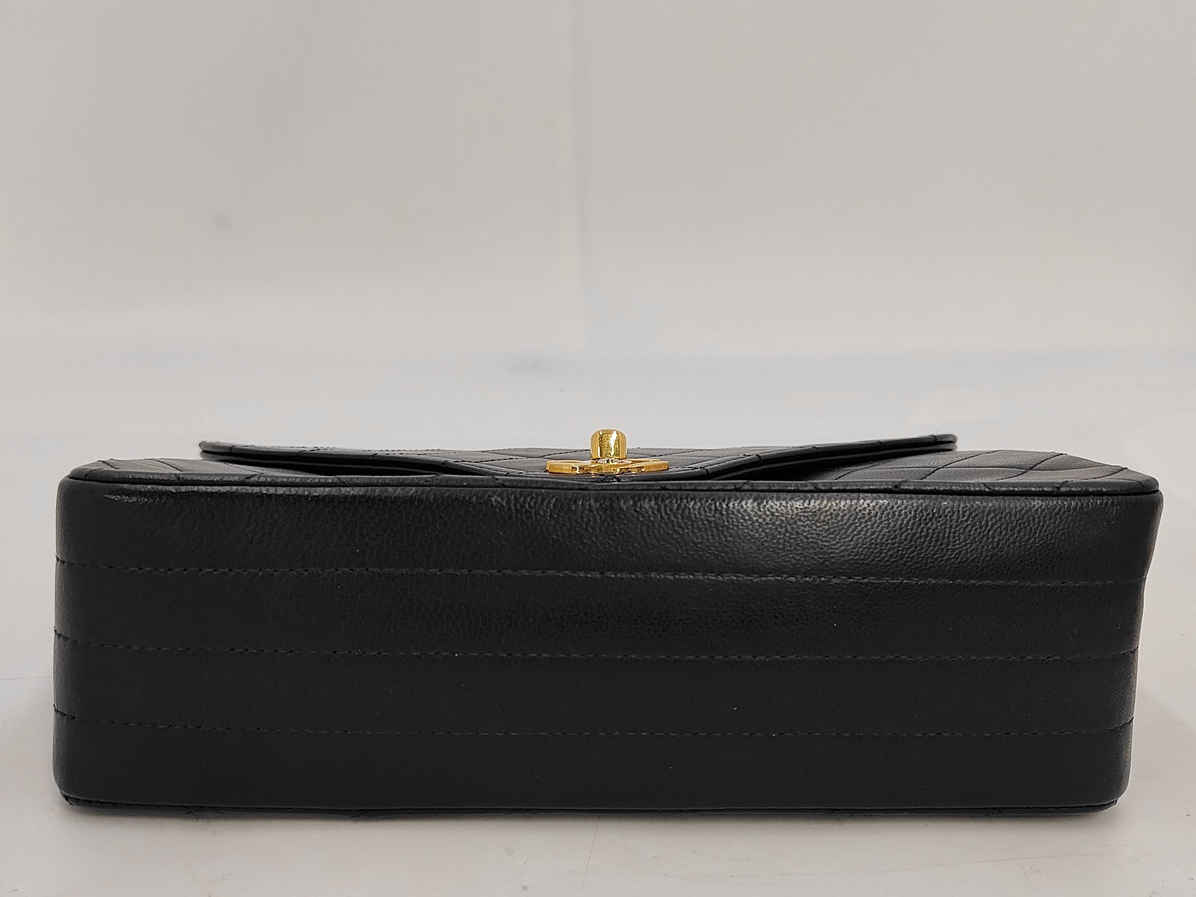 Matelassé Chain Lambskin Black Shoulder Bag with GP Hardware — view 4