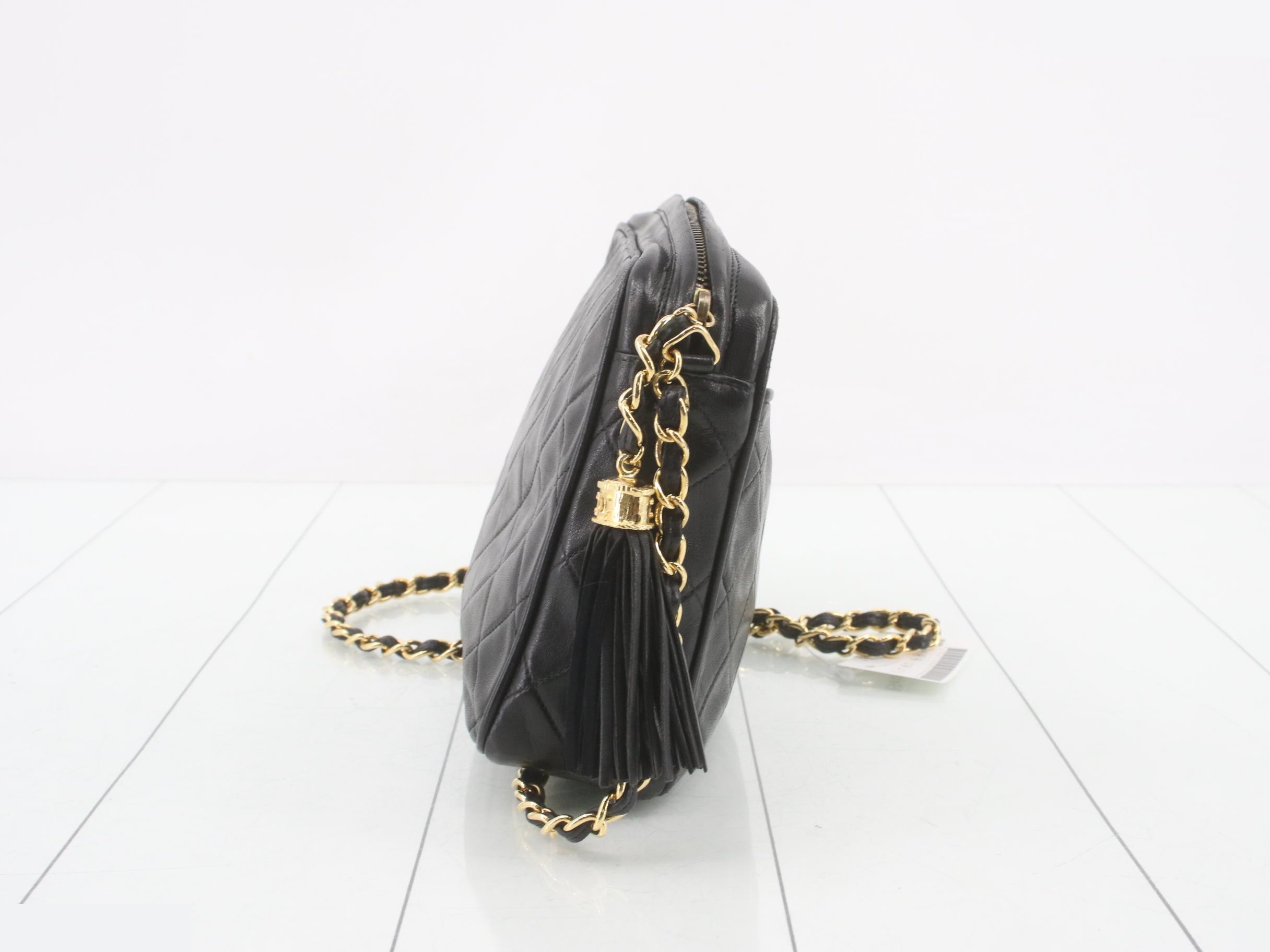 Lambskin fringe chain shoulder bag (Seal) — view 4