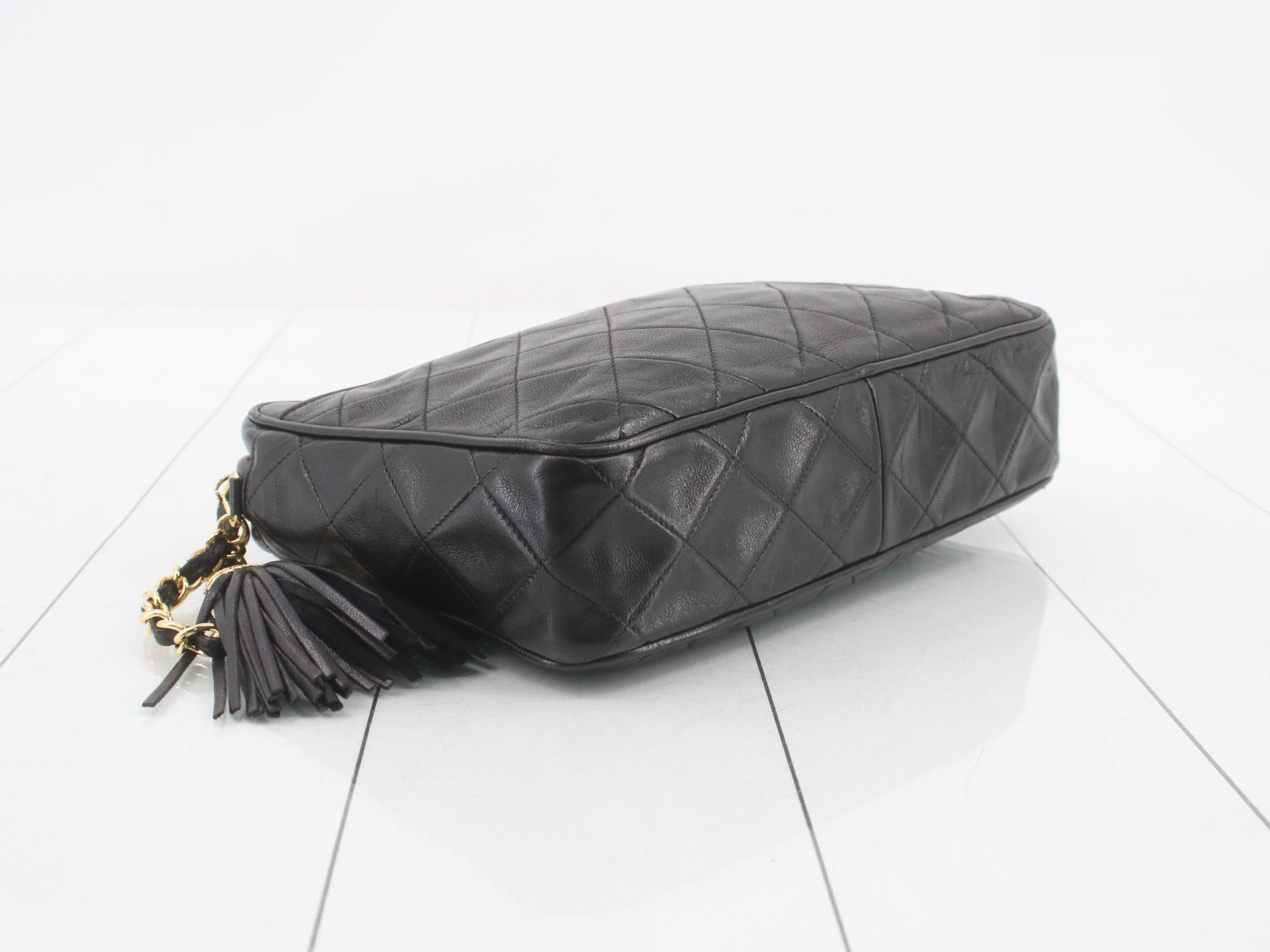 Lambskin fringe chain shoulder bag (Seal) — view 5