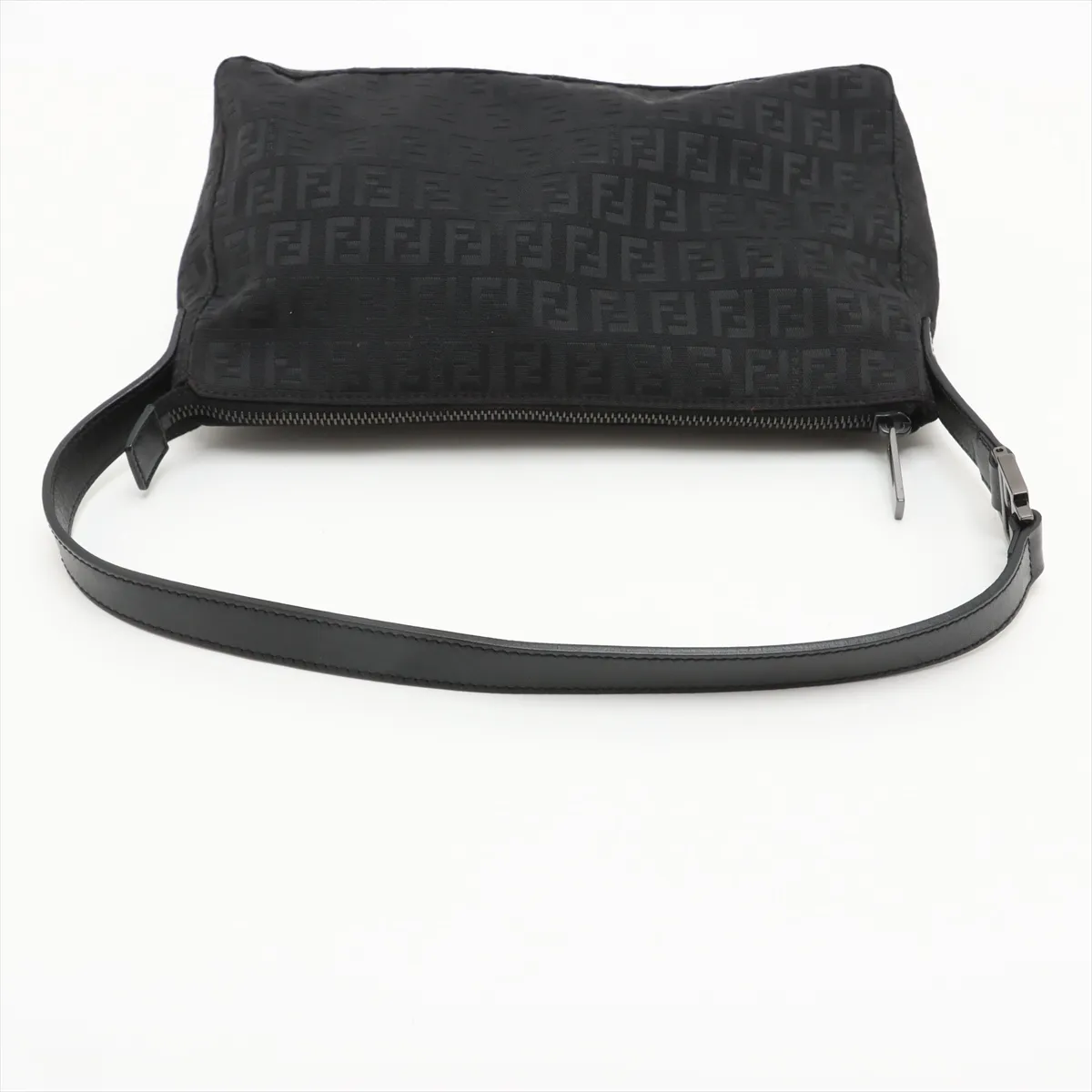 Zucchino Canvas x Leather Shoulder Bag Black 8BR444 — view 5