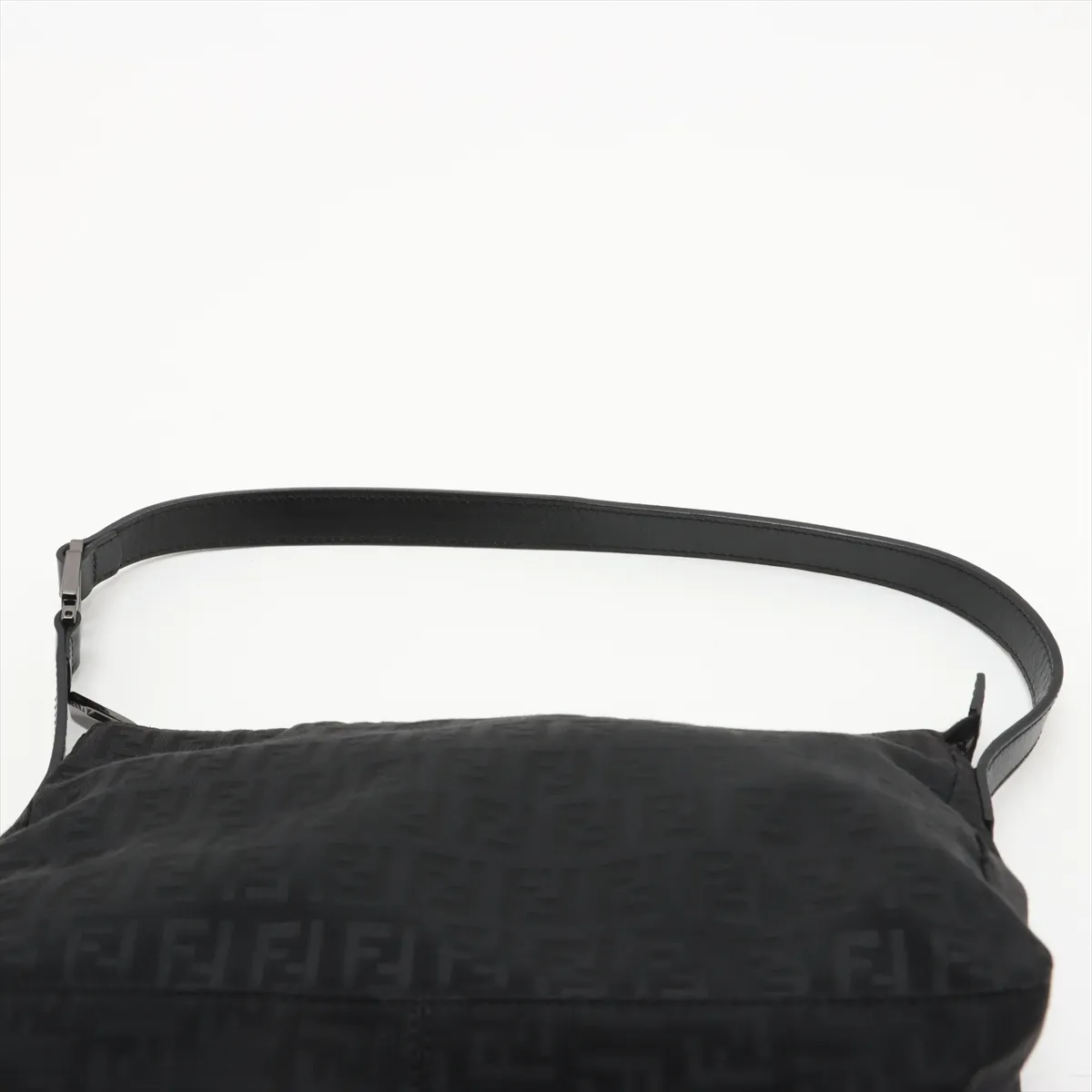 Zucchino Canvas x Leather Shoulder Bag Black 8BR444 — view 6