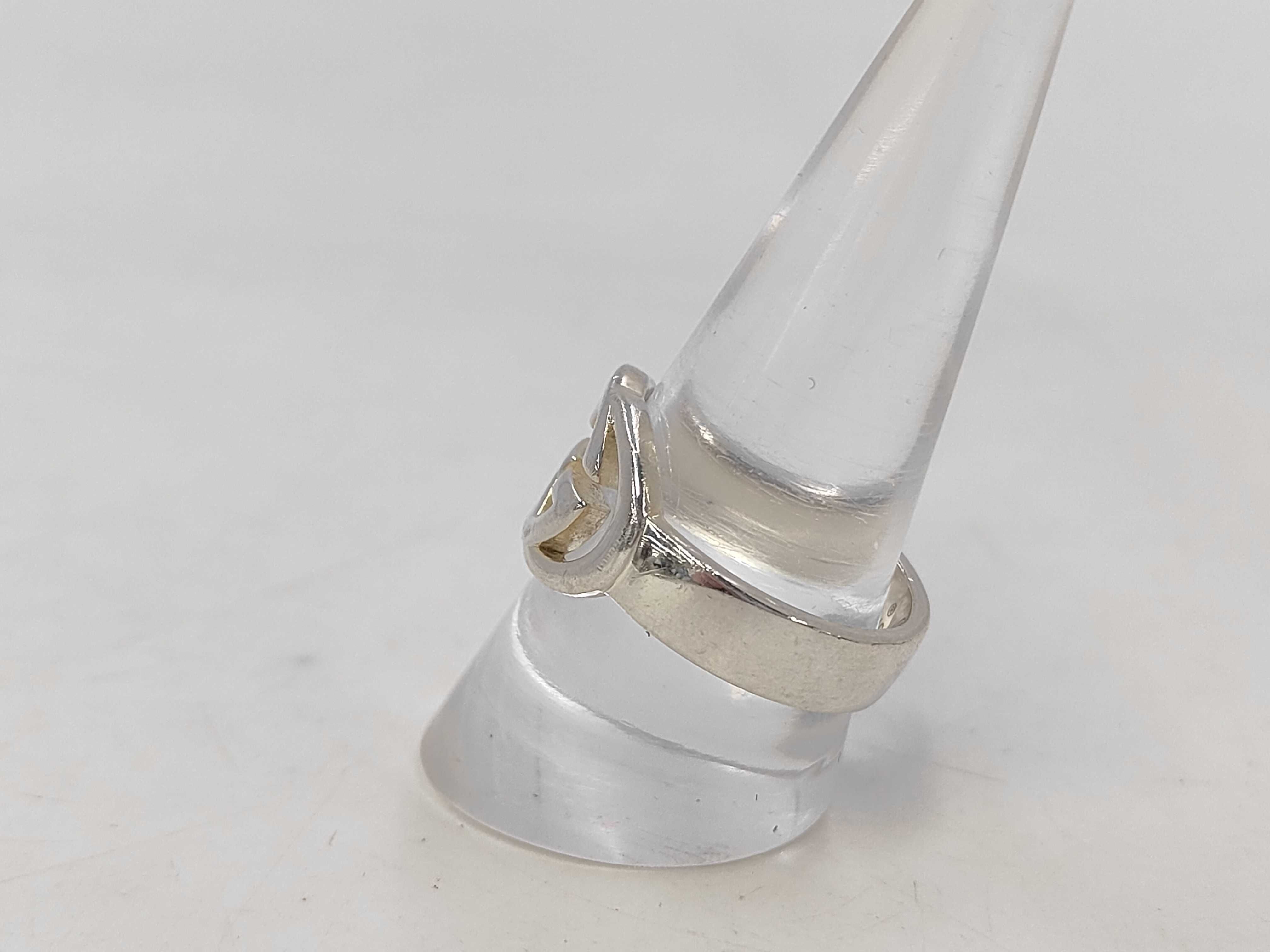 Interlocking Ring, 925 Sterling Silver, 6.6g, Size #18.5 — view 2