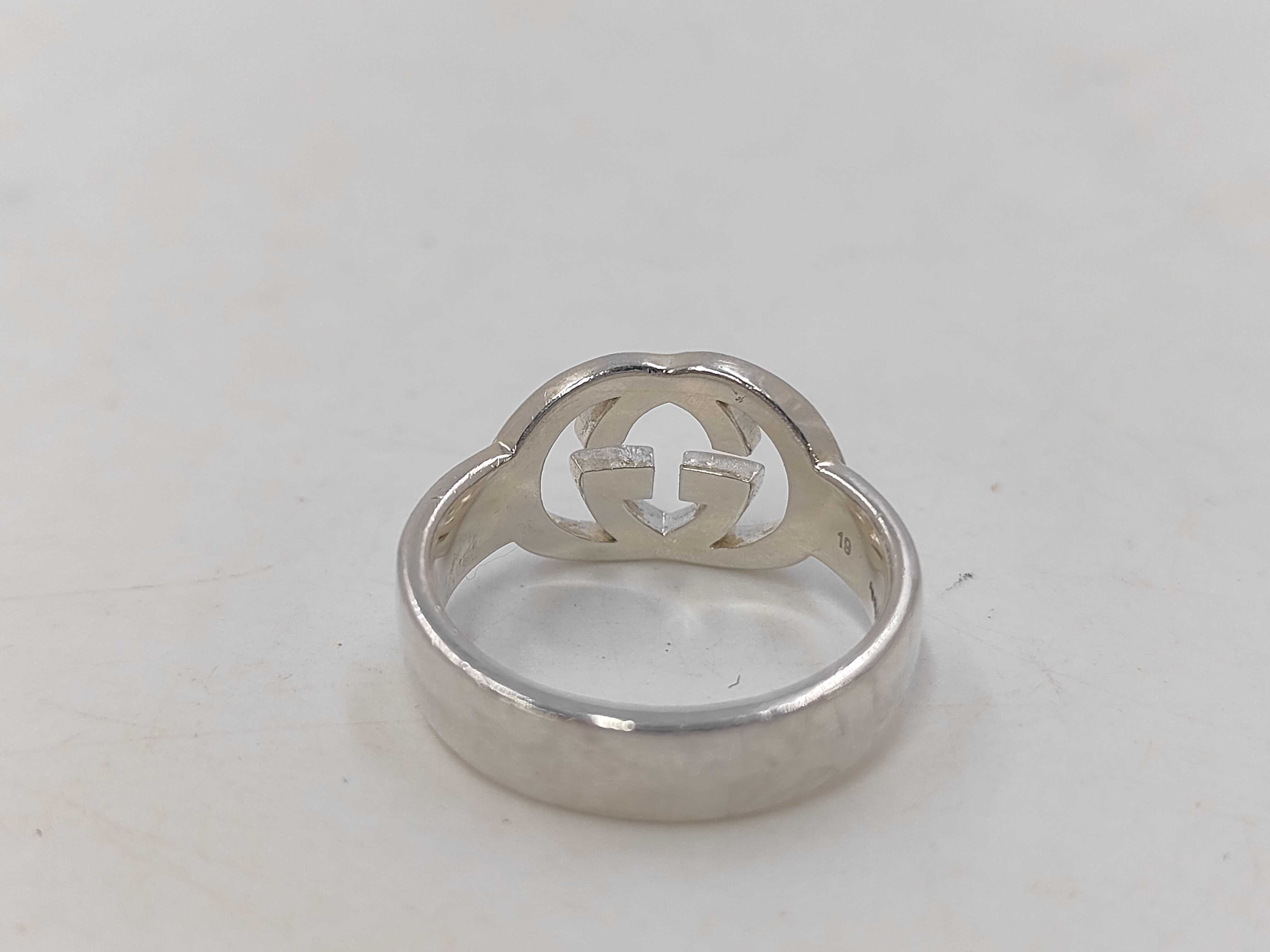 Interlocking Ring, 925 Sterling Silver, 6.6g, Size #18.5 — view 4