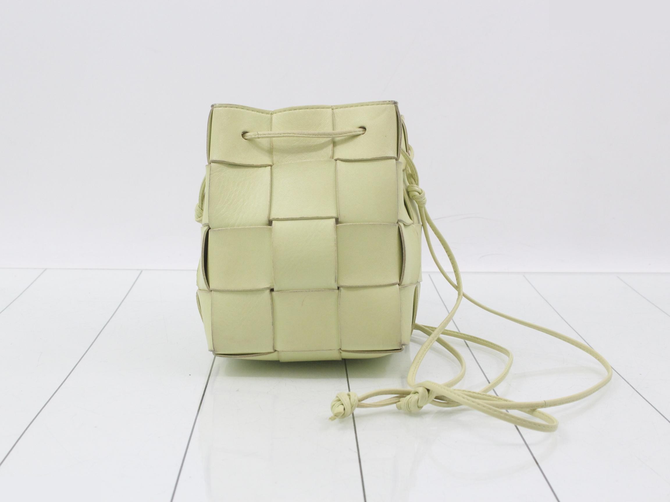 Intrecciato (Bag) Shoulder Bag, Small Cassette, Green