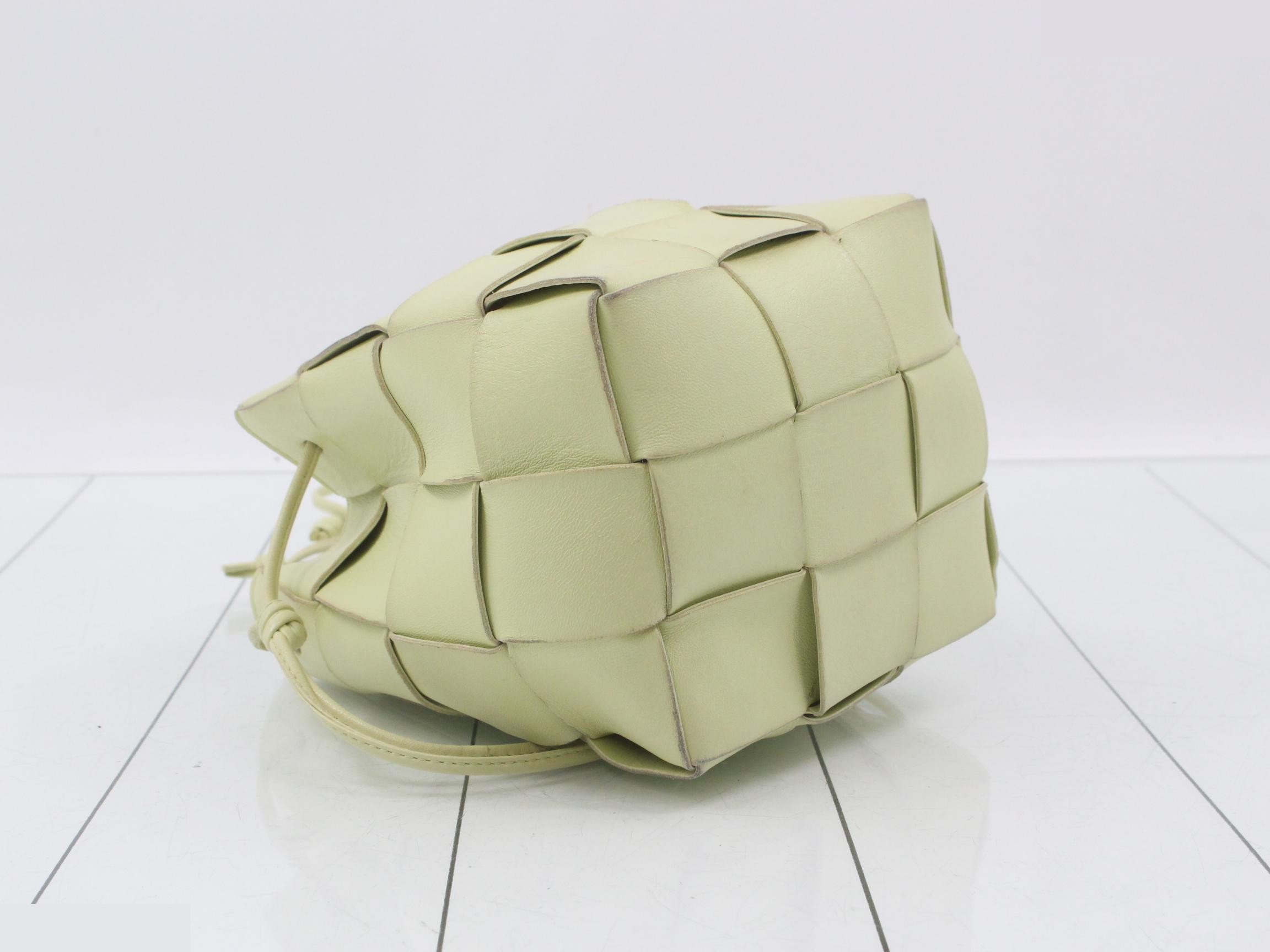 Intrecciato (Bag) Shoulder Bag, Small Cassette, Green — view 5