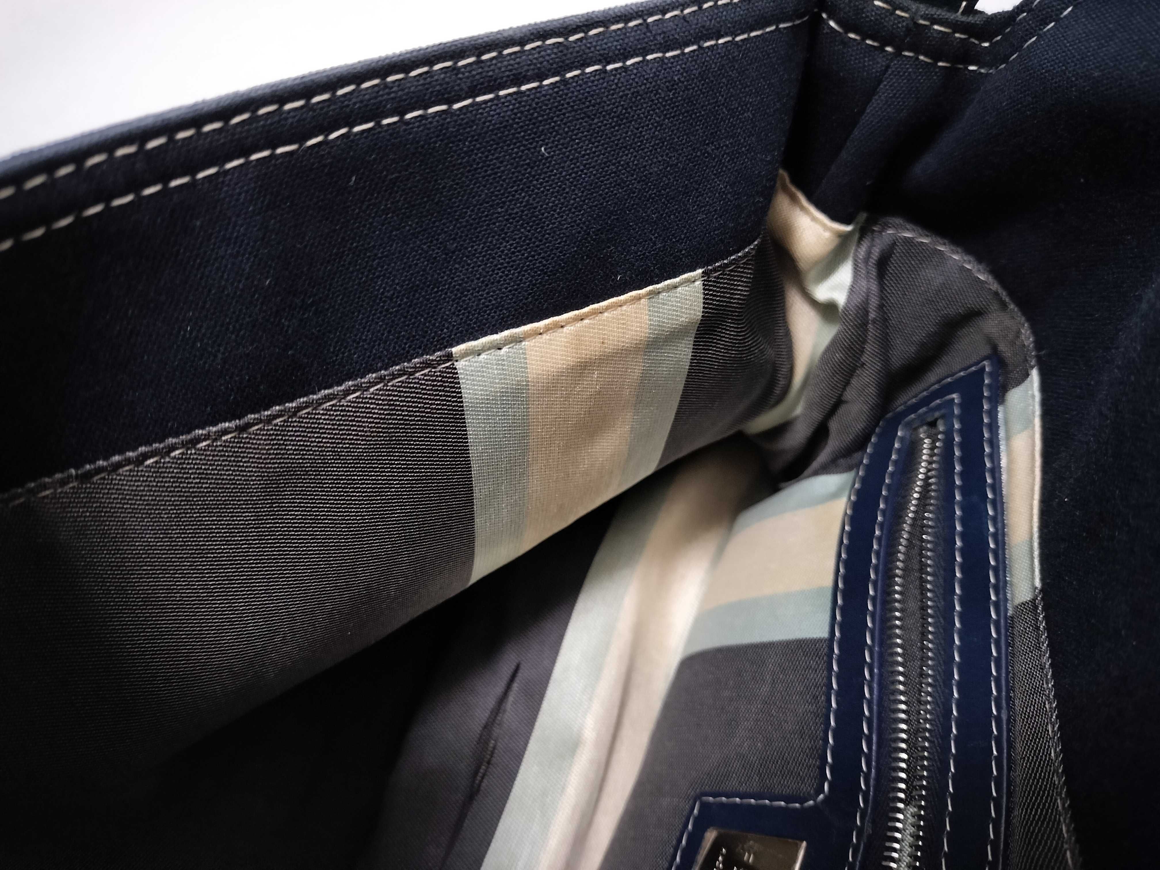 Mamma Bucket Cotton Navy Shoulder Bag — view 13