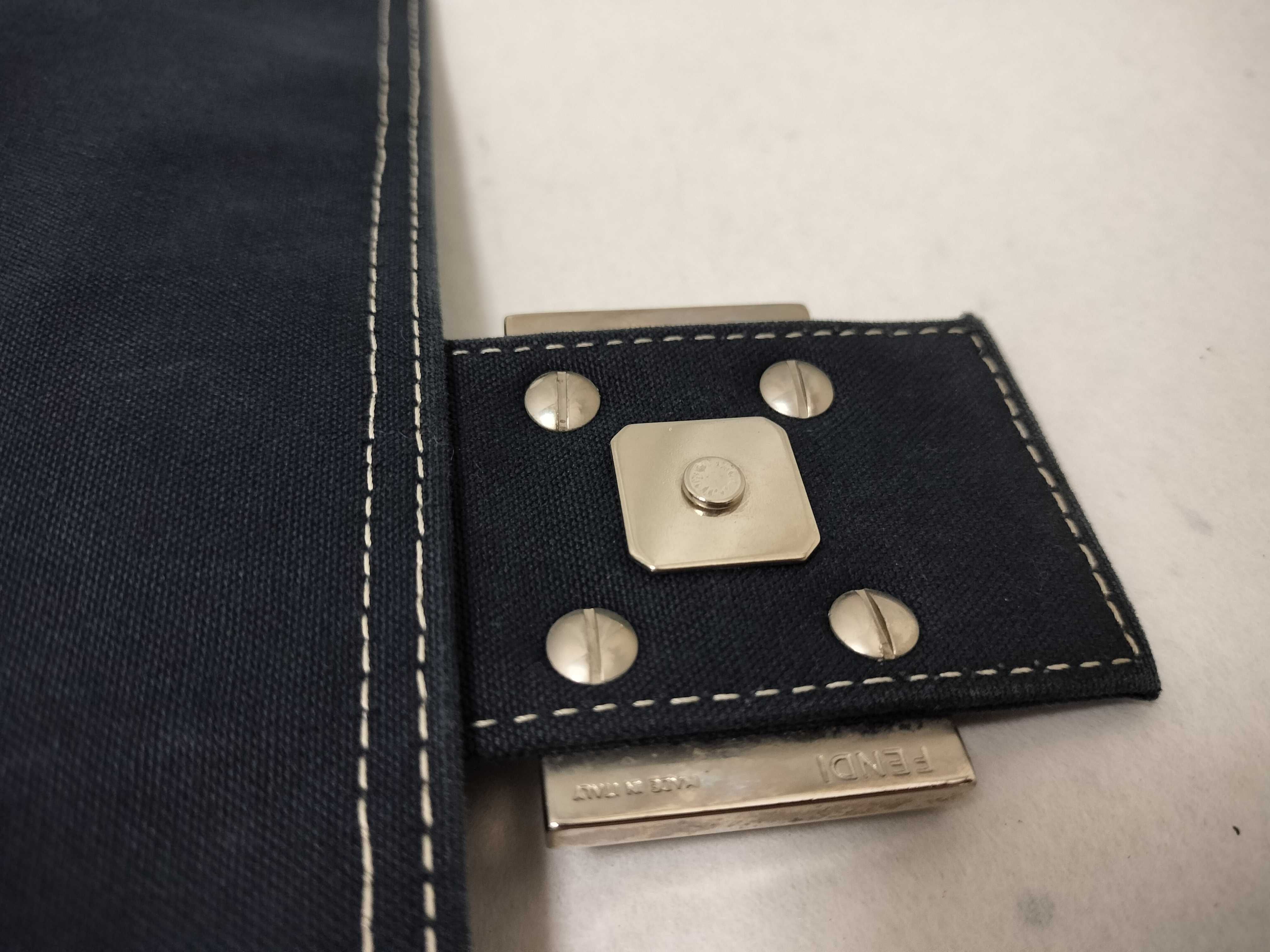 Mamma Bucket Cotton Navy Shoulder Bag — view 14