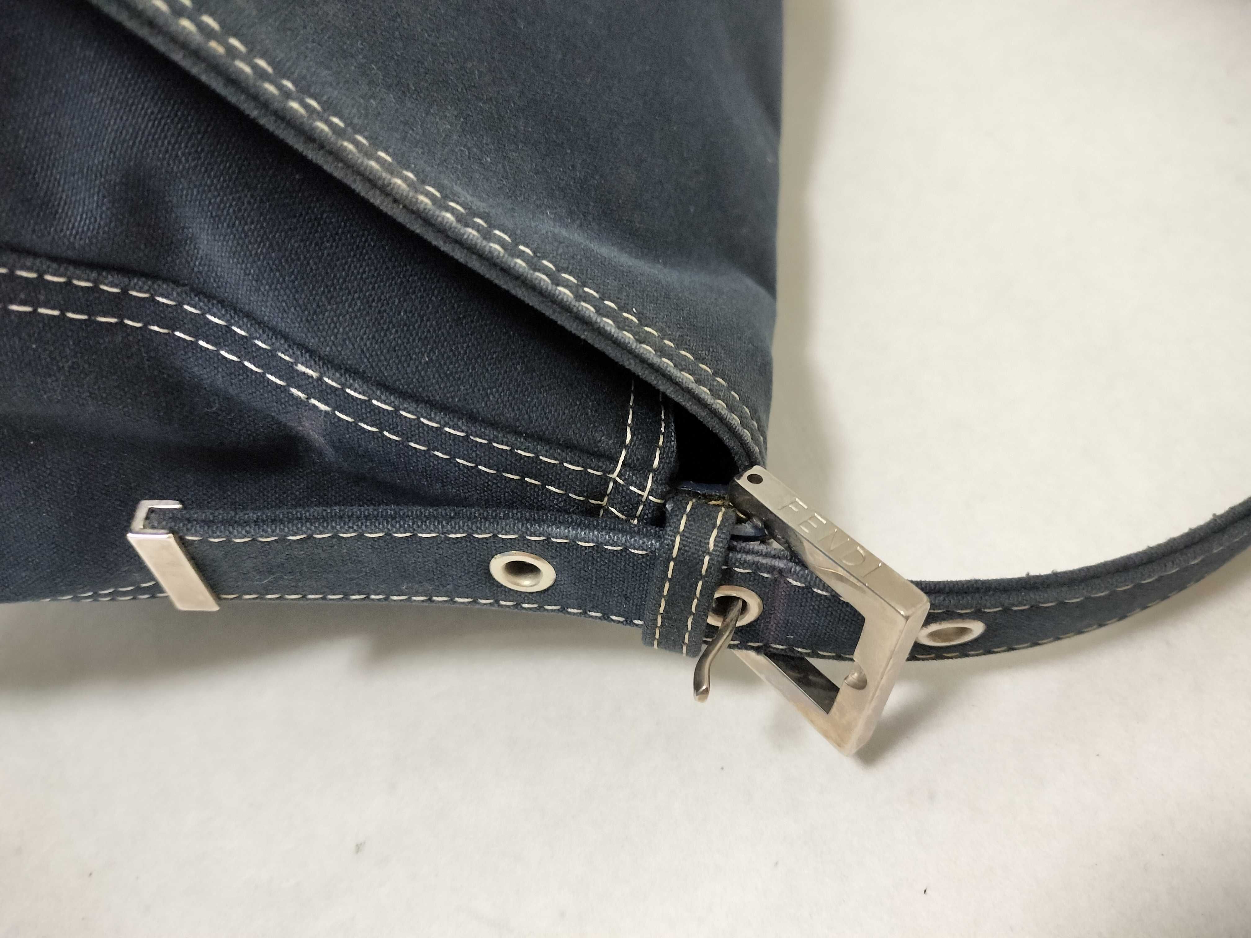 Mamma Bucket Cotton Navy Shoulder Bag — view 5