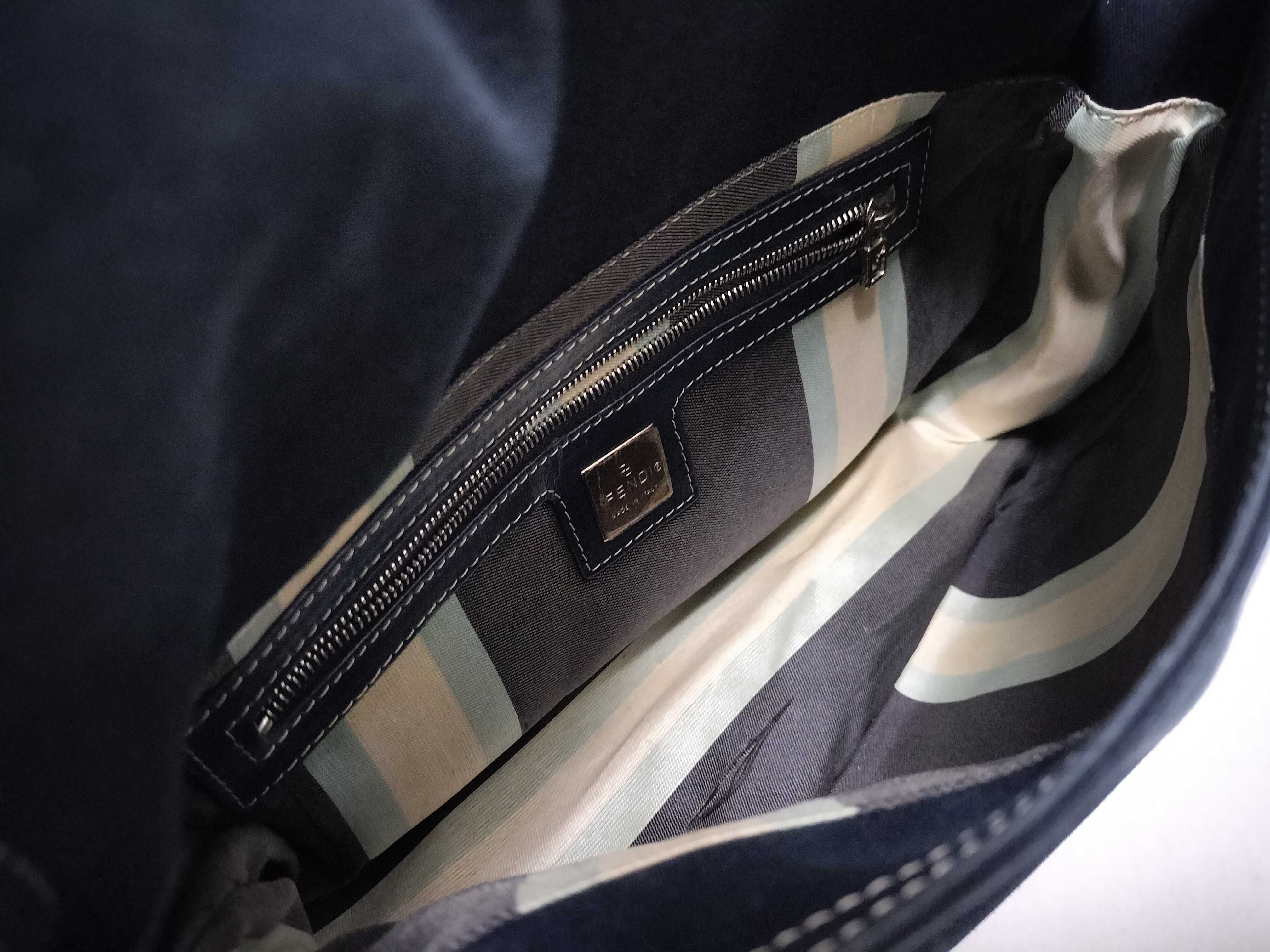 Mamma Bucket Cotton Navy Shoulder Bag — view 10