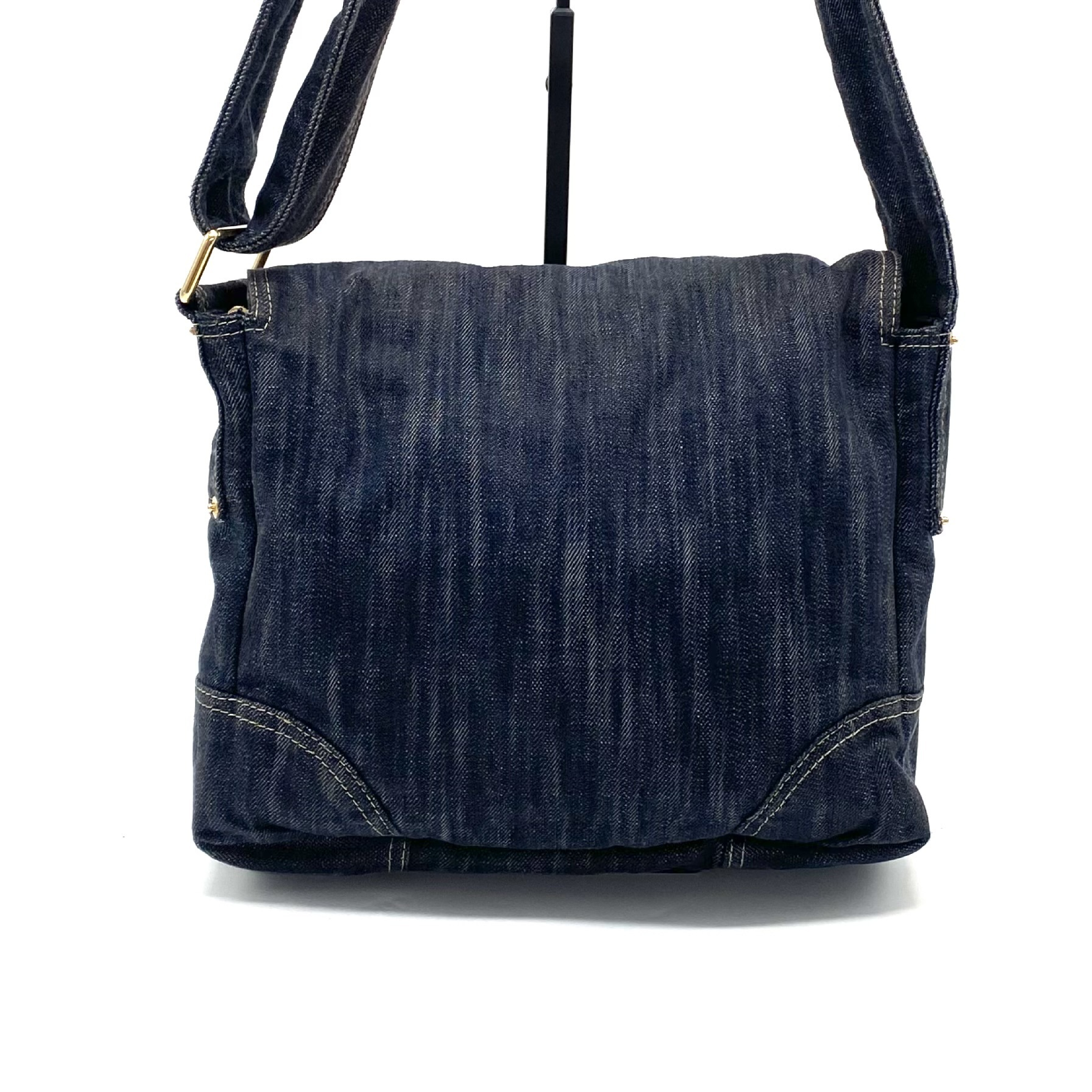 Sparkling Coco Mark Denim Shoulder Bag — view 3