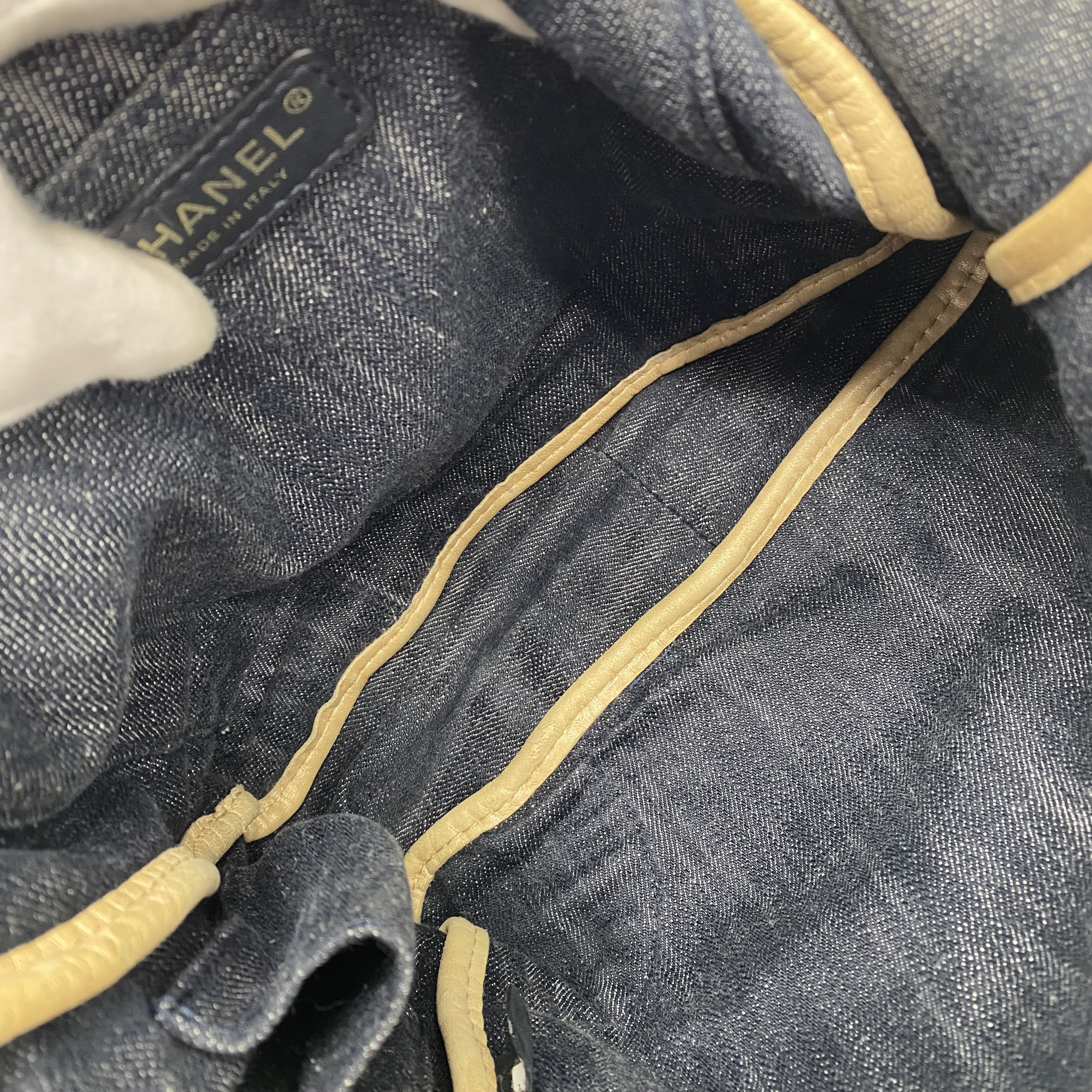 Sparkling Coco Mark Denim Shoulder Bag — view 7