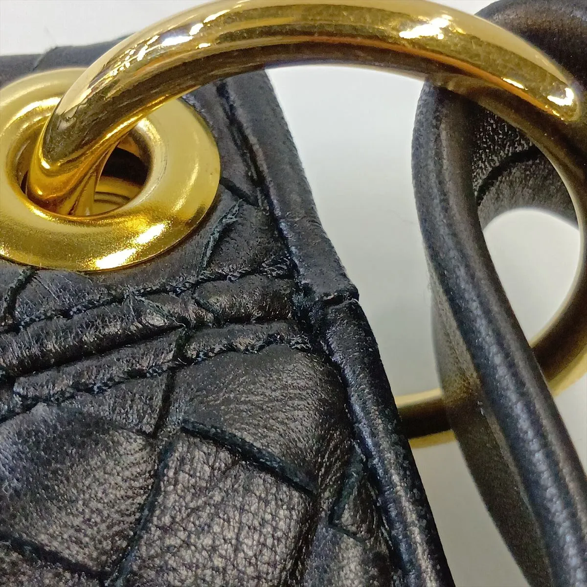 Intrecciato Leather Shoulder Bag, Black — view 11
