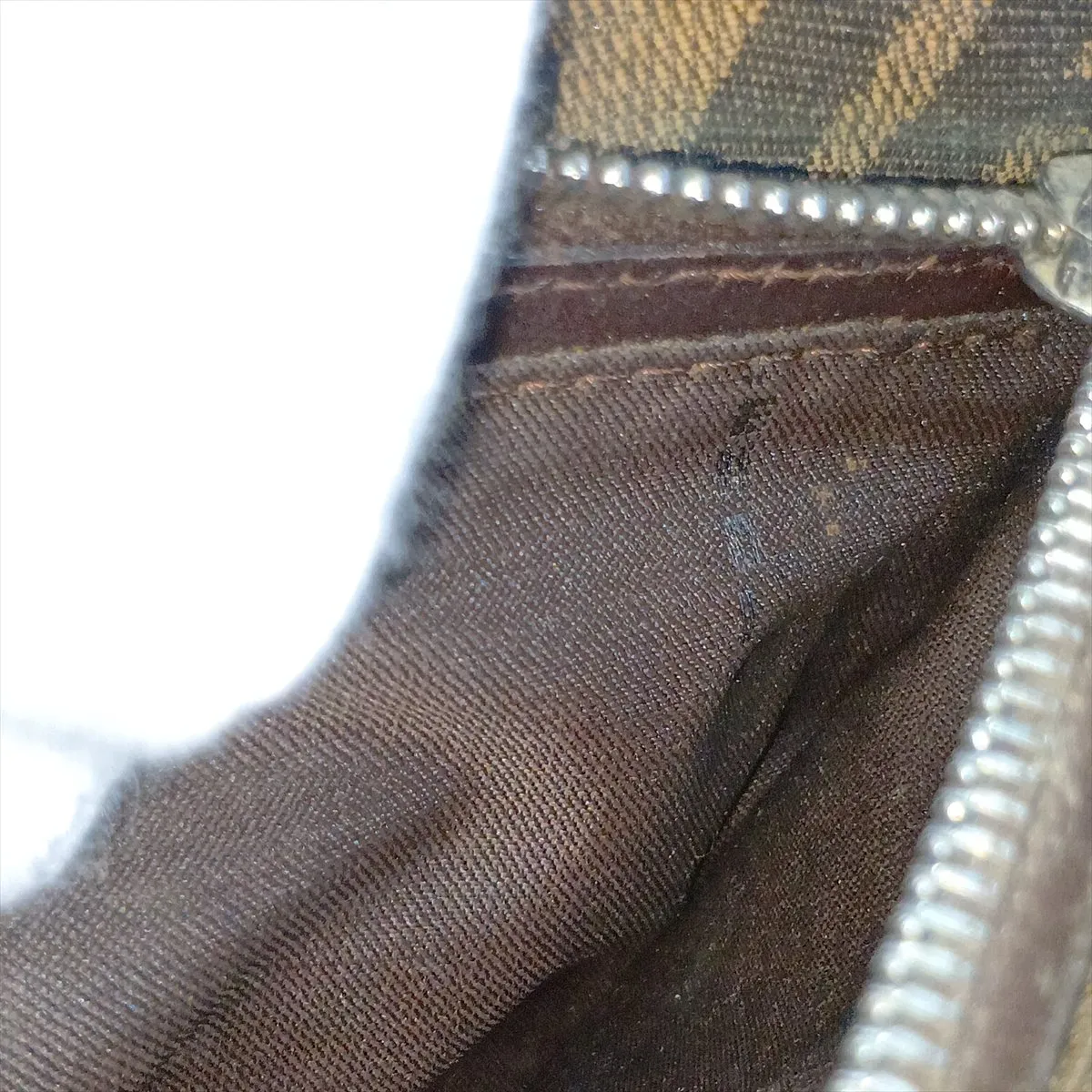 Zucca Canvas x Leather Shoulder Bag, Brown — view 15