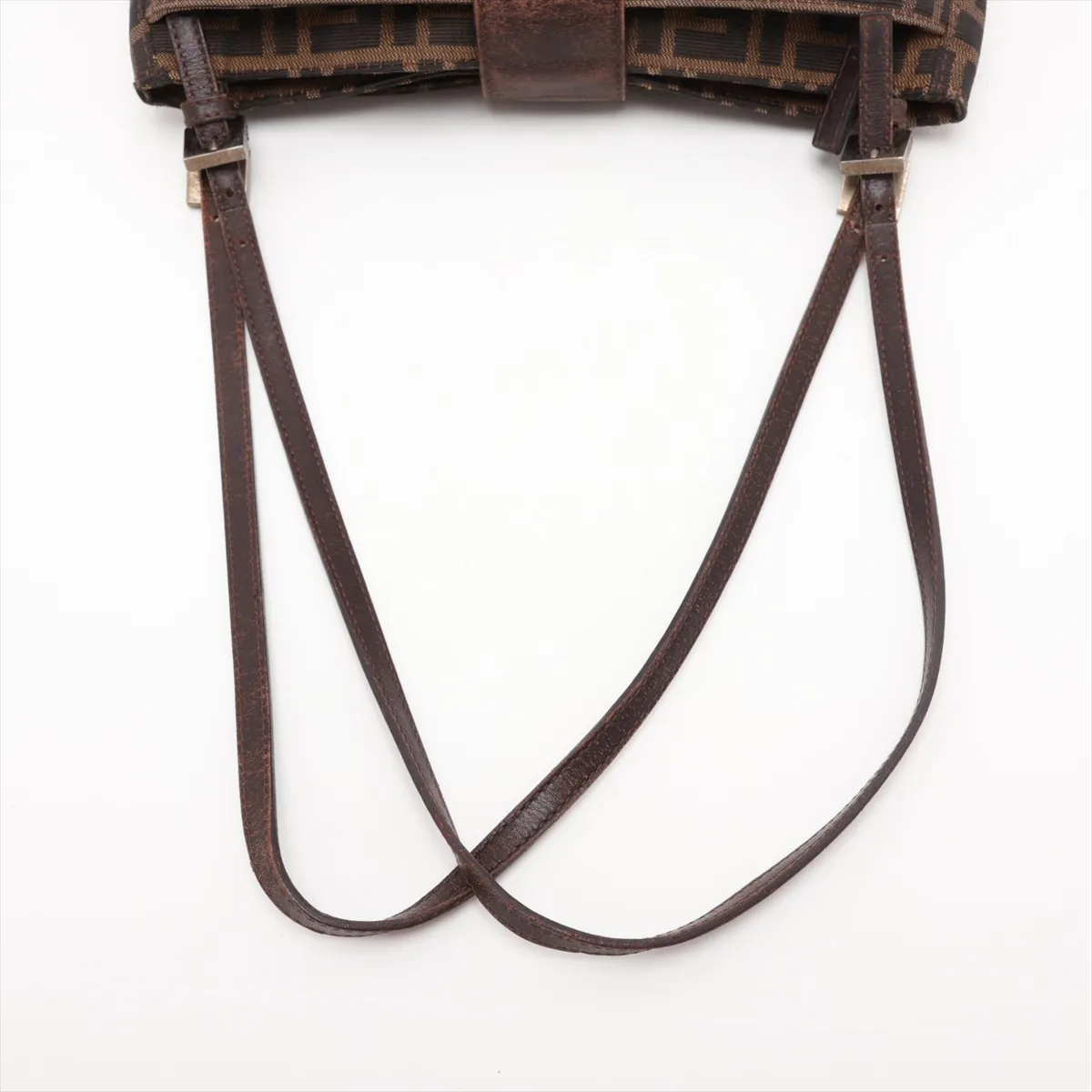 Zucca Canvas x Leather Shoulder Bag, Brown — view 5