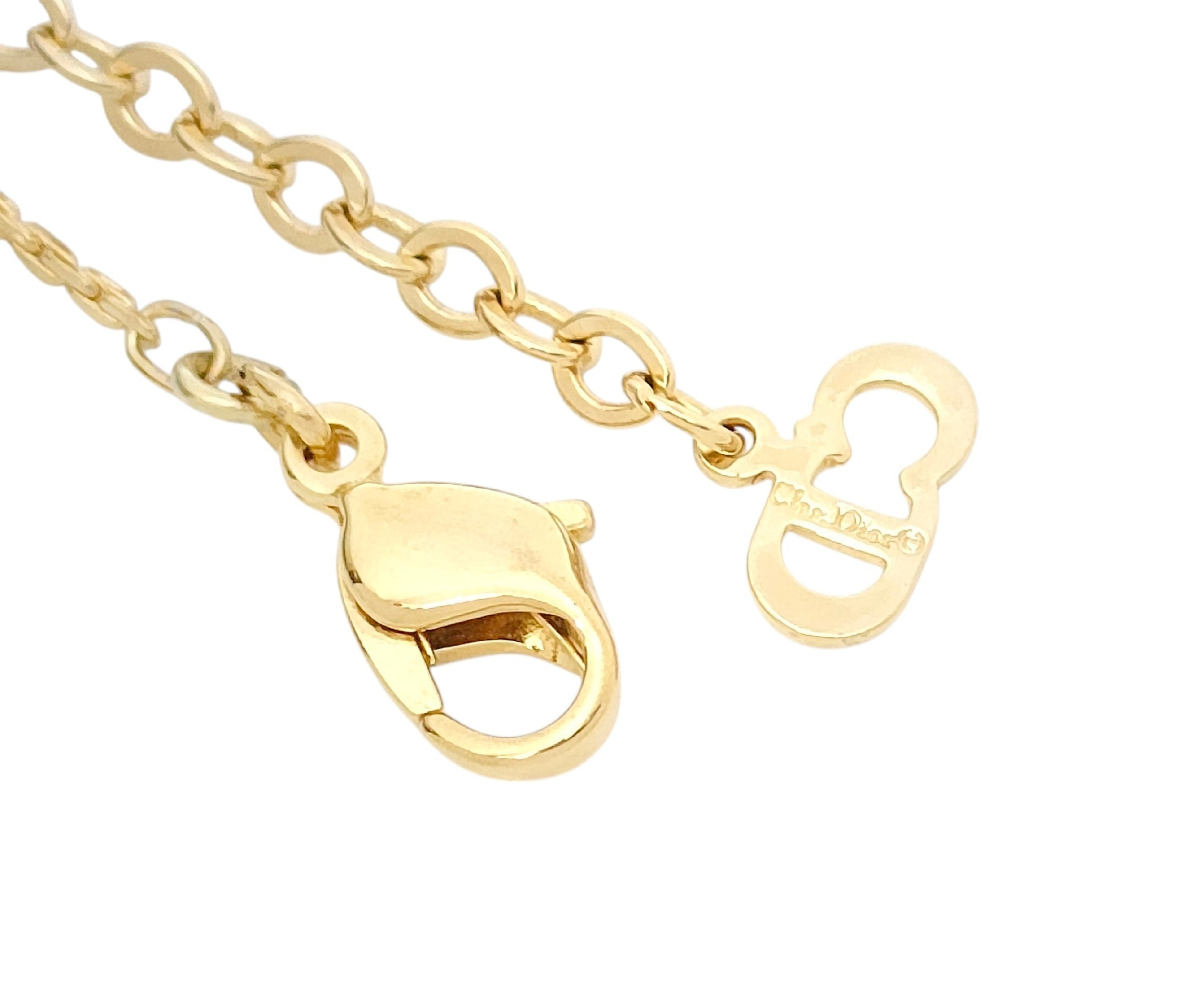 Christian Gold & Bluestone Pendant Necklace, 5.77g — view 4