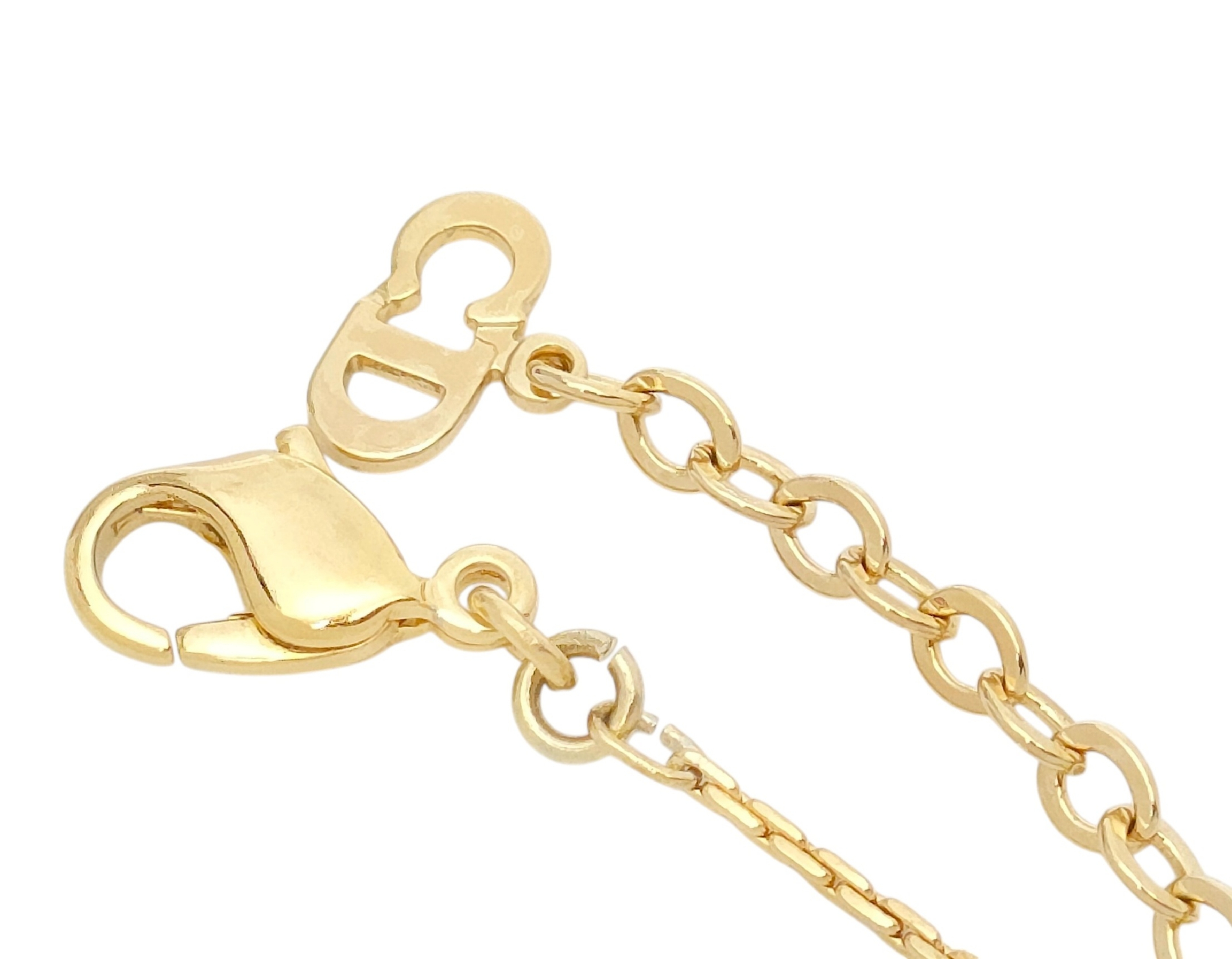 Christian Gold & Bluestone Pendant Necklace, 5.77g — view 5