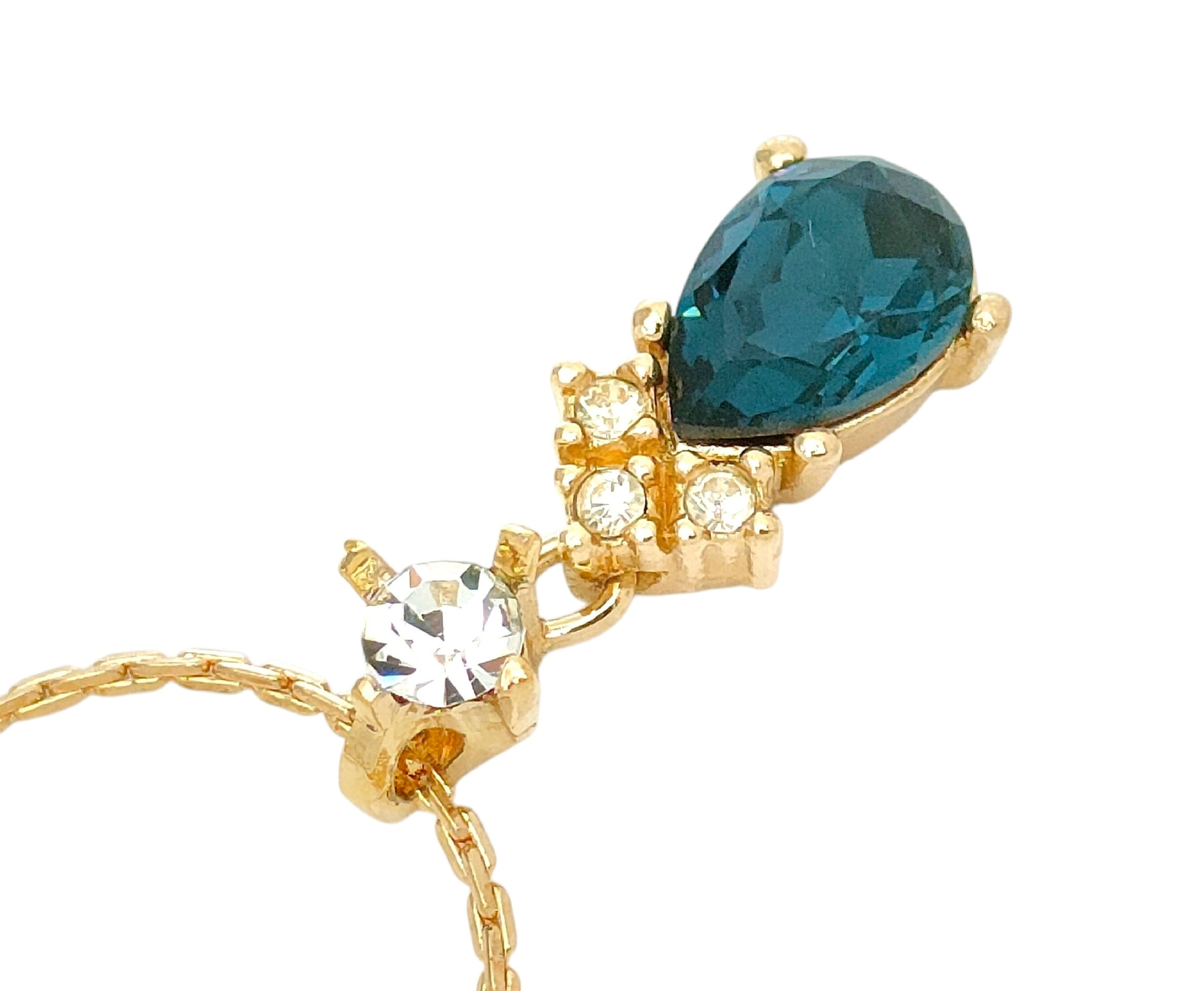Christian Gold & Bluestone Pendant Necklace, 5.77g — view 9