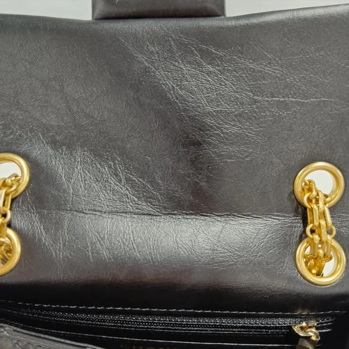 Matelassé 2.55 Mini Vintage Calf Single Flap Double Chain Bag, Black with Gold Hardware, N6A78548, Random Plate, AS0874 — view 11