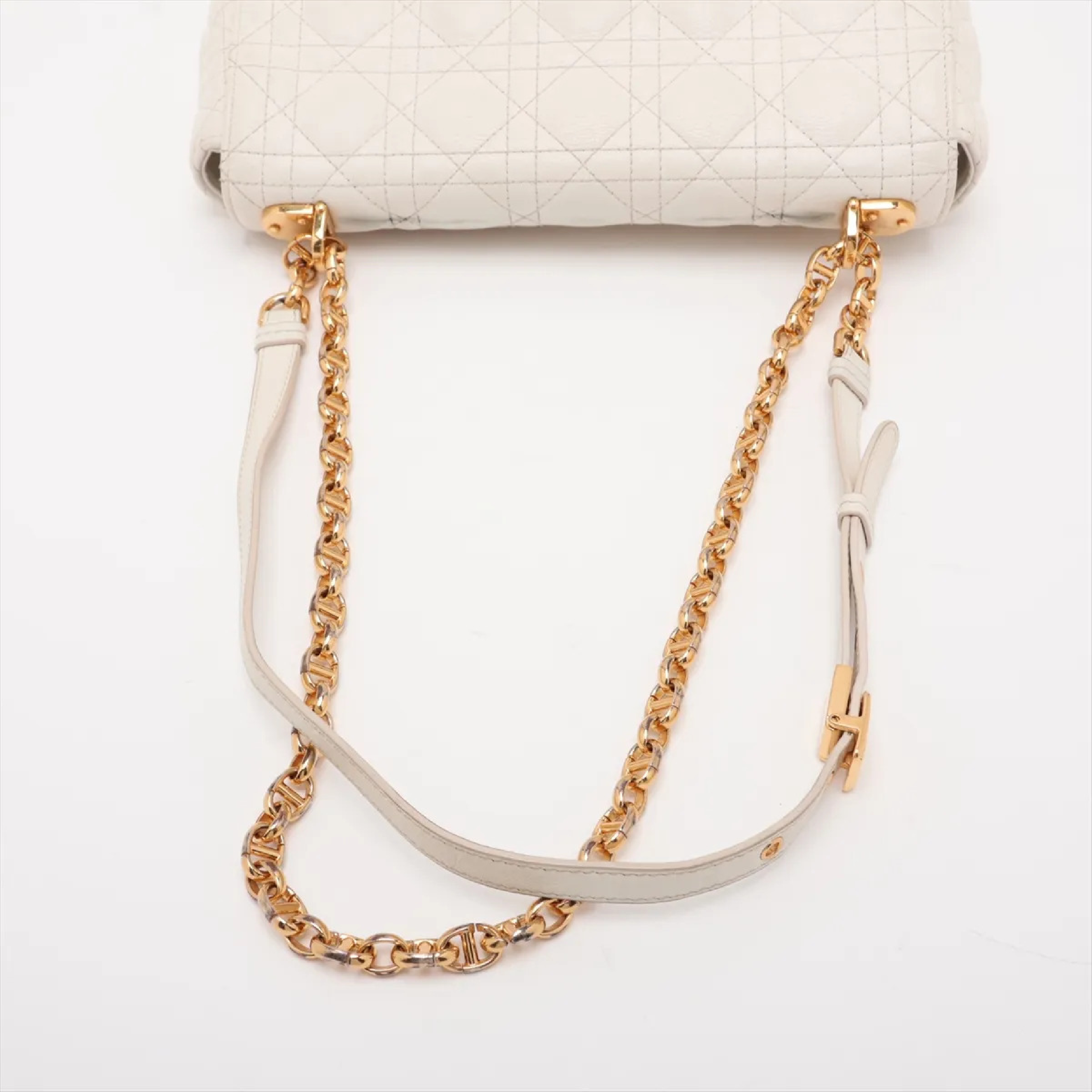 Cannage Caro Leather Chain Shoulder Bag — view 3