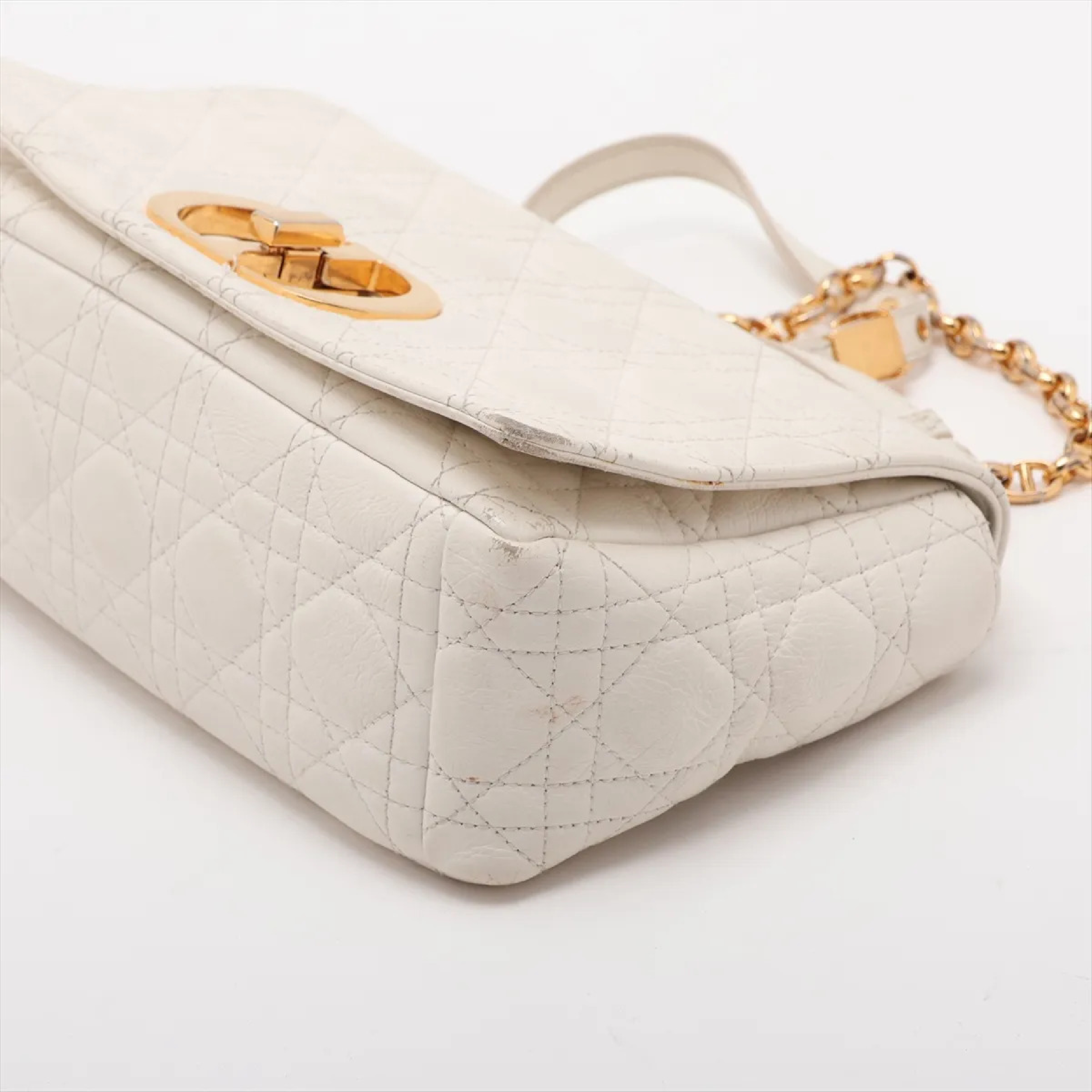 Cannage Caro Leather Chain Shoulder Bag — view 4