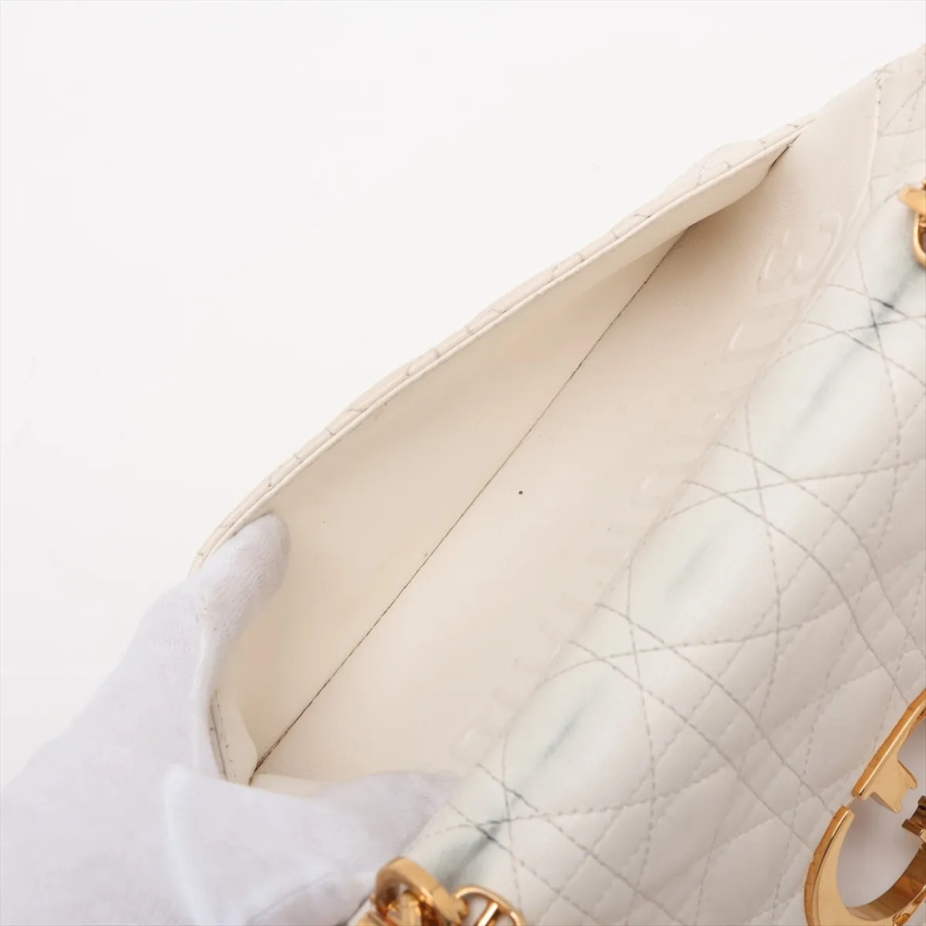 Cannage Caro Leather Chain Shoulder Bag — view 9