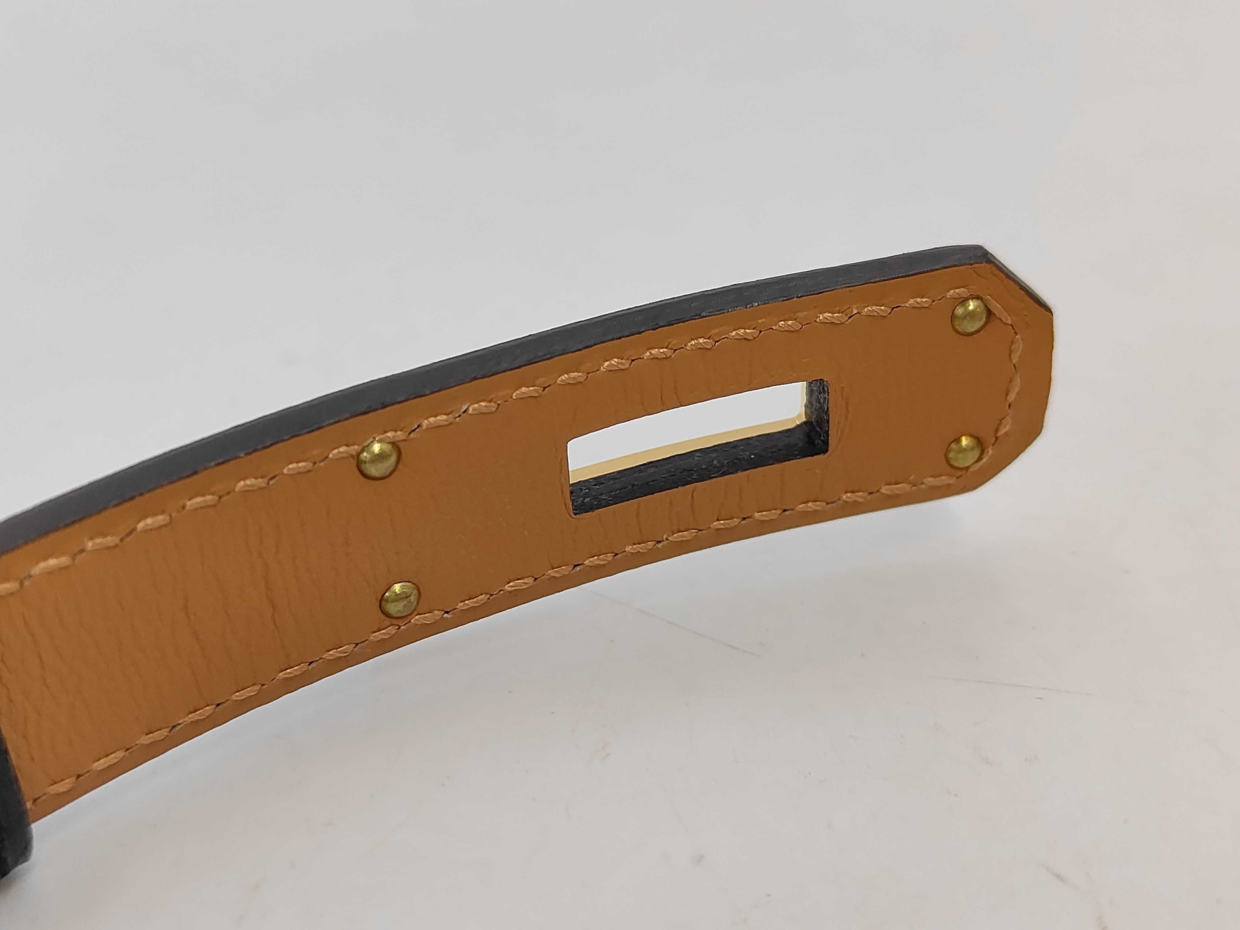 Kelly Belt / Epsom Leather, W Stamp, Black, with Pocket — view 4