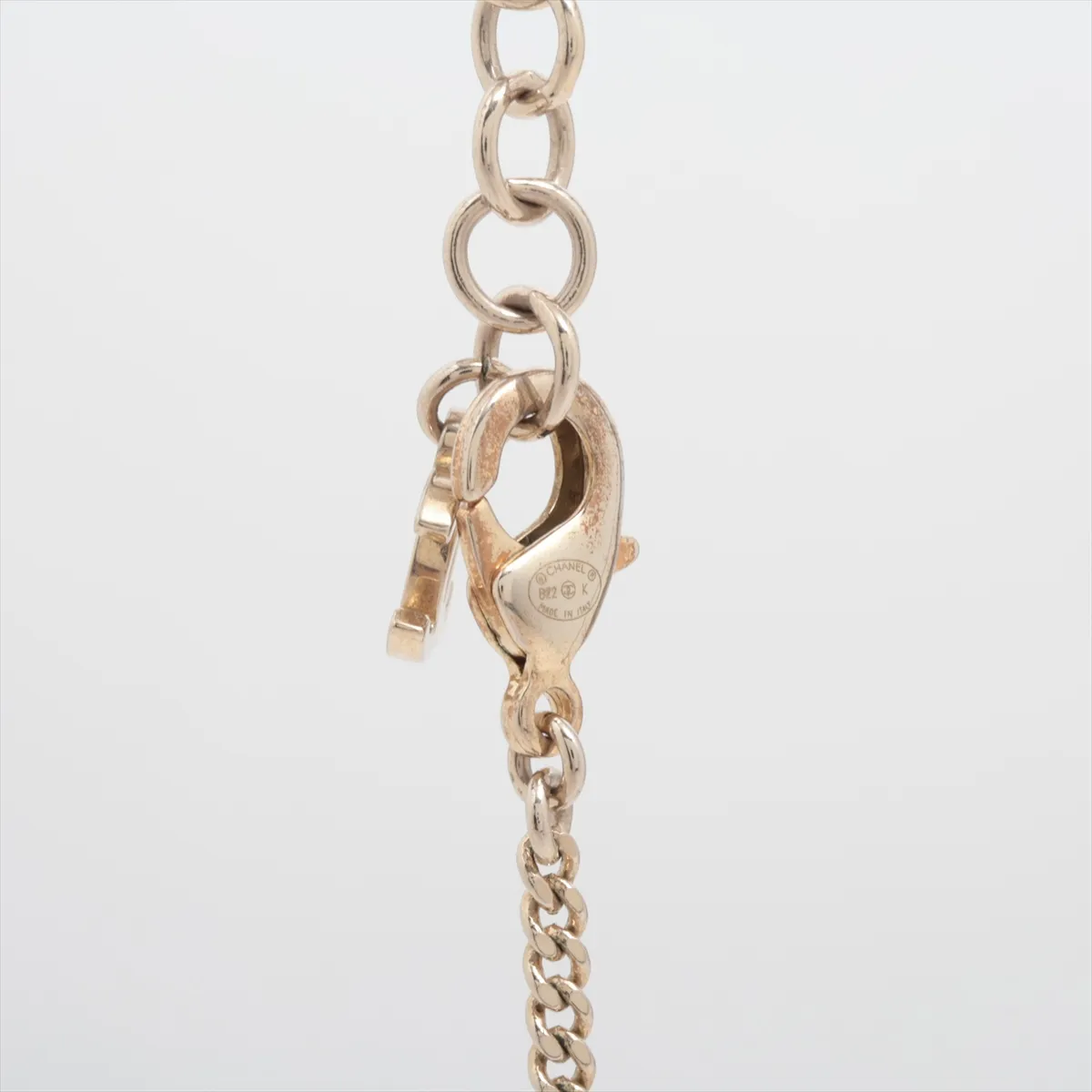 Coco Mark Heart B22K Necklace GP x Rhinestone Gold — view 3