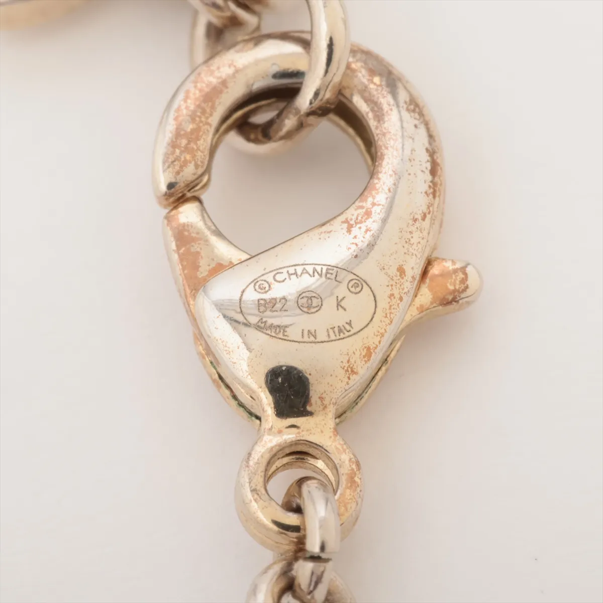 Coco Mark Heart B22K Necklace GP x Rhinestone Gold — view 4