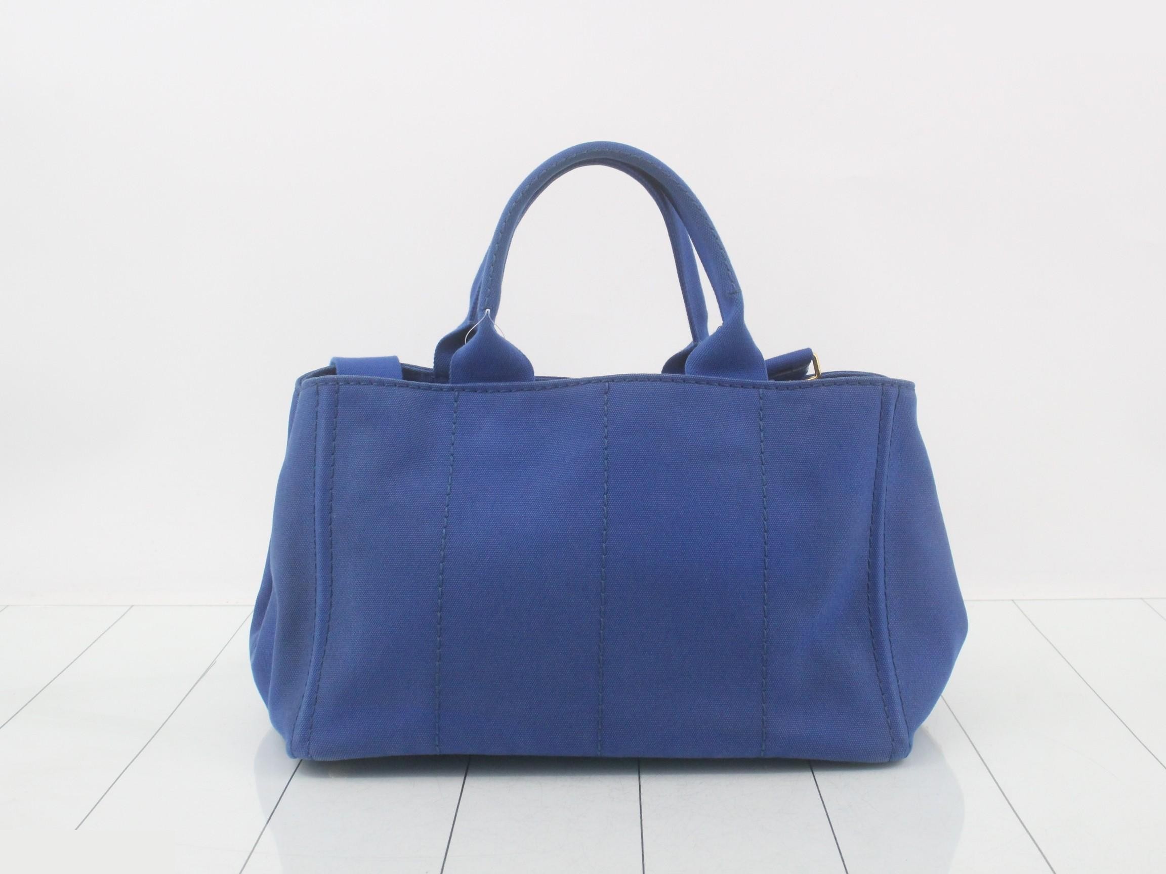 Canapa Tote Bag, Canvas, Blue — view 2